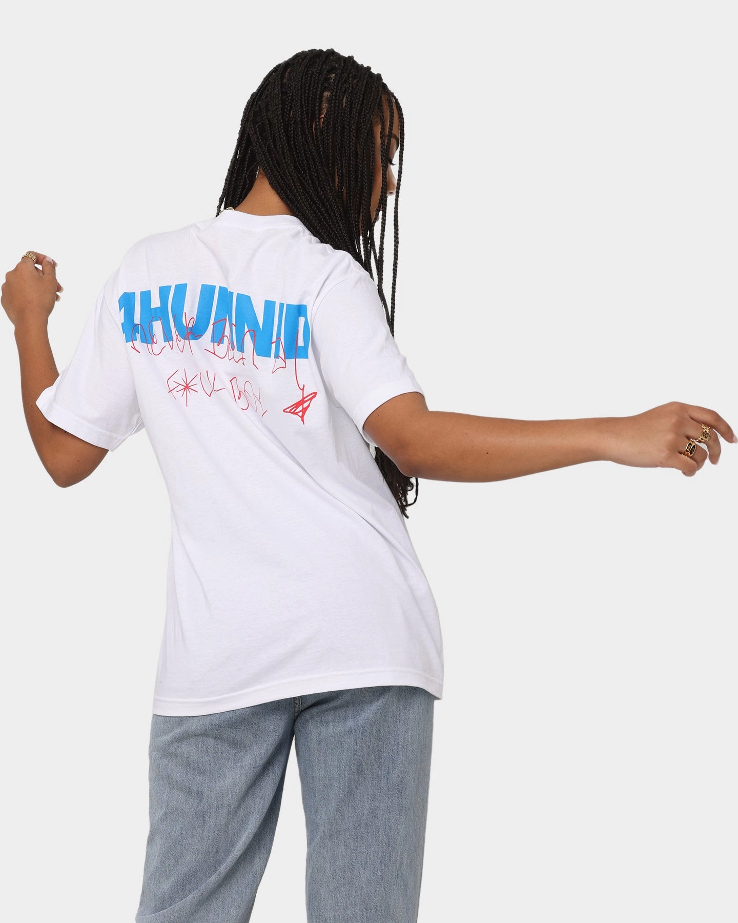 4HUNNID Never Been Short Sleeve T-Shirt White
