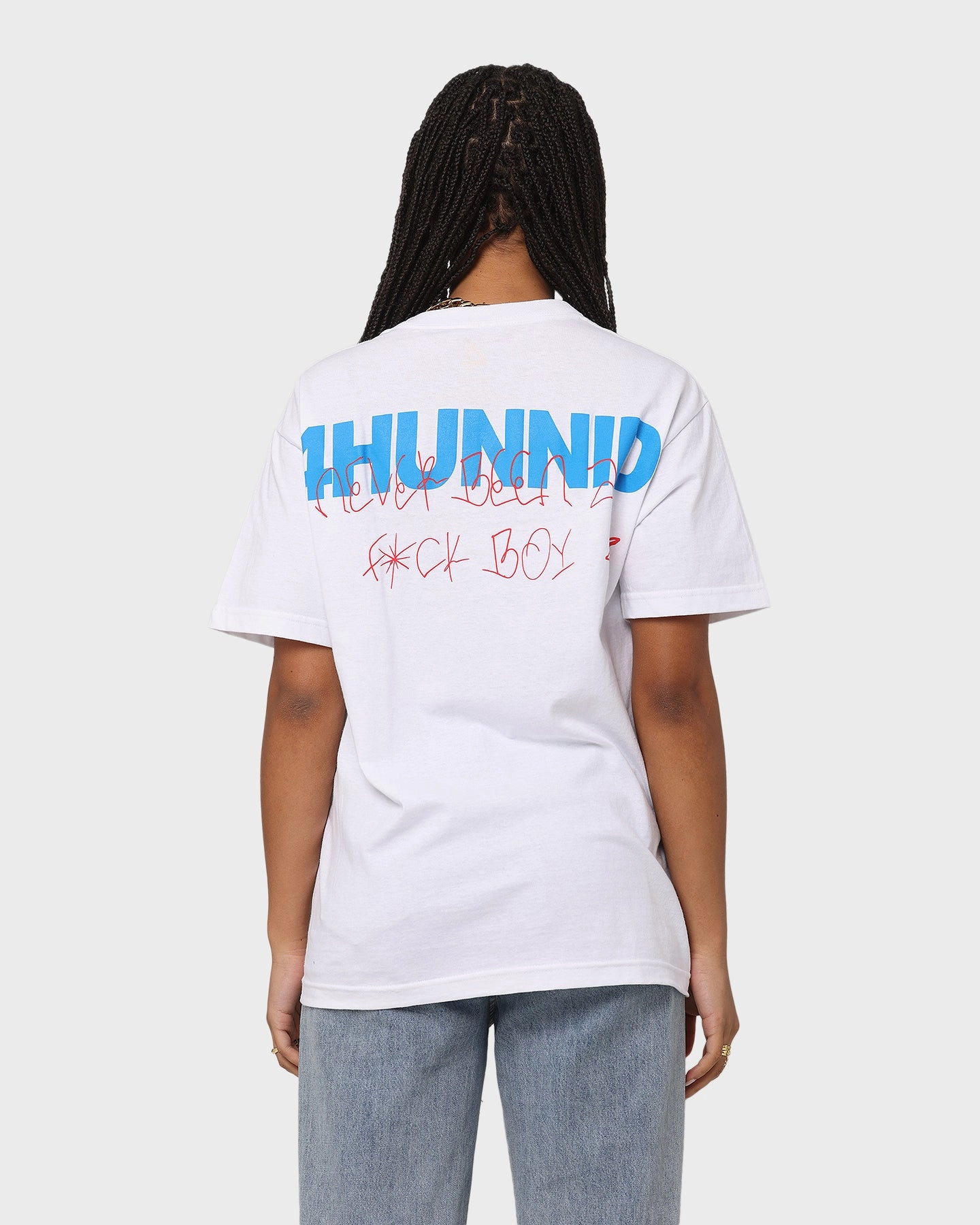 4HUNNID Never Been Short Sleeve T-Shirt White