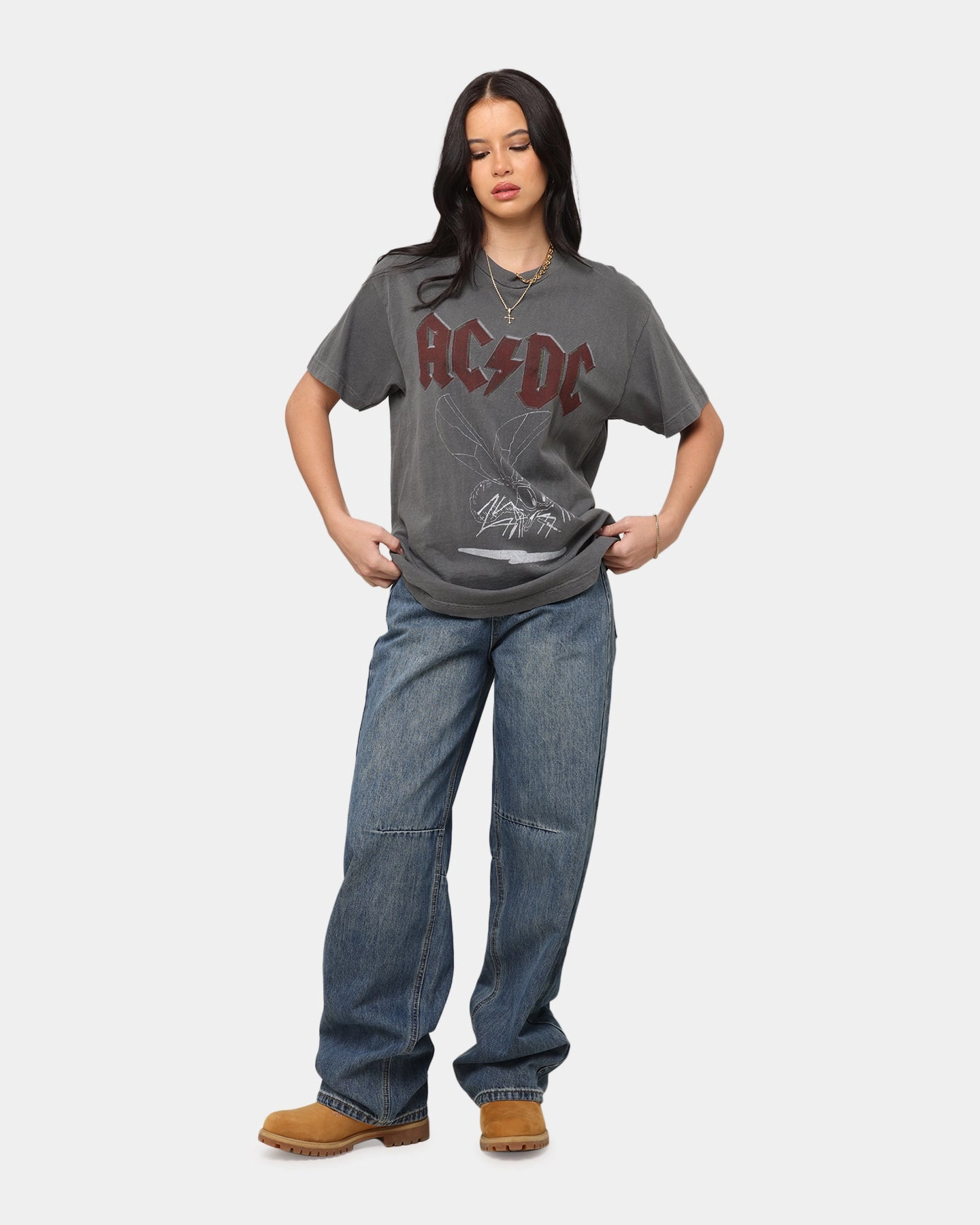 AC/DC Fly On The Wall Tour T-Shirt Faded Black