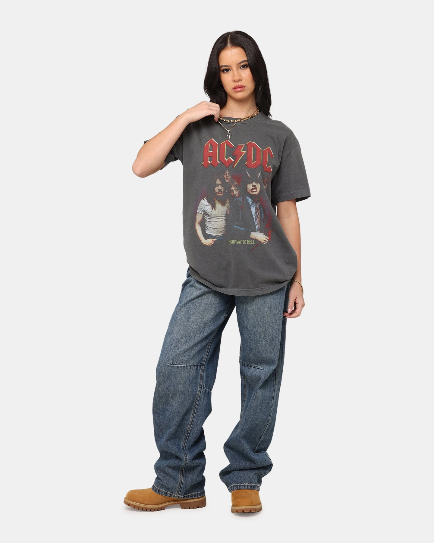 AC/DC Highway To Hell T-Shirt Faded Black