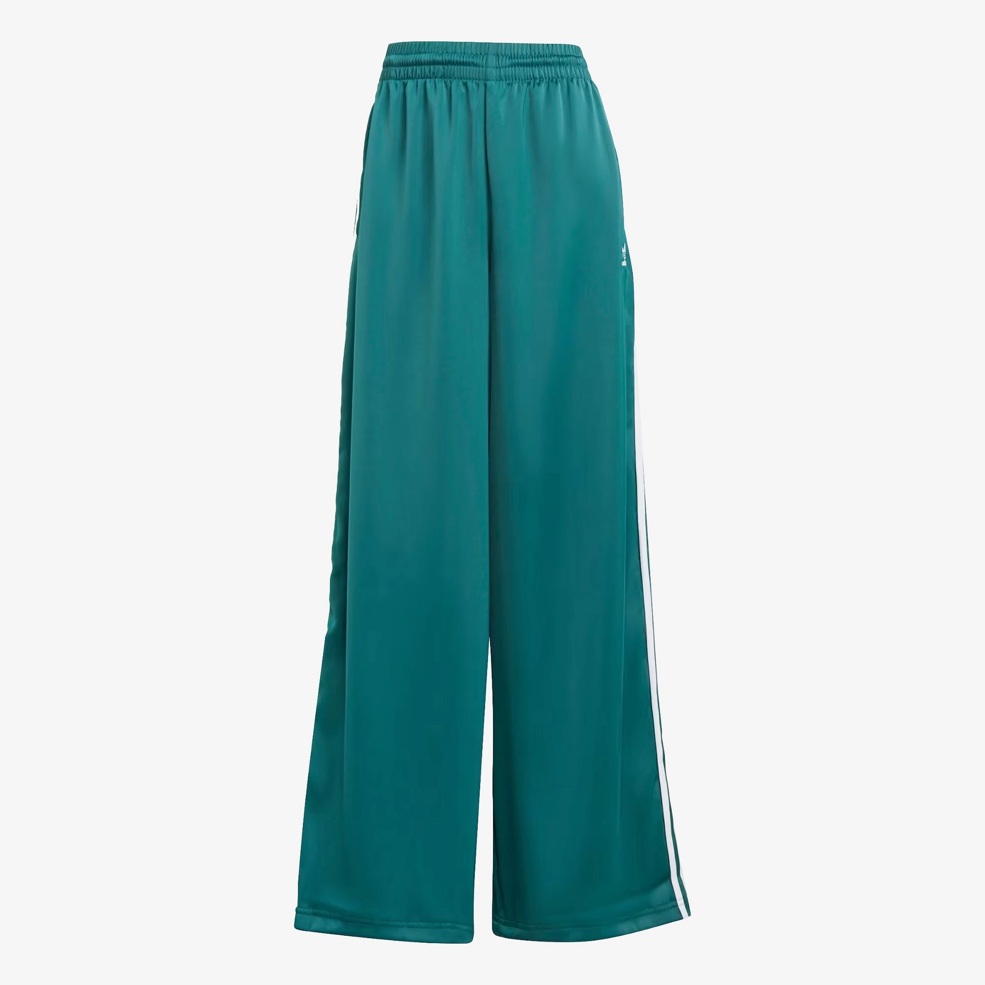 Adidas Originals | SATIN WIDE LEG TRACK PANTS  { GREEN