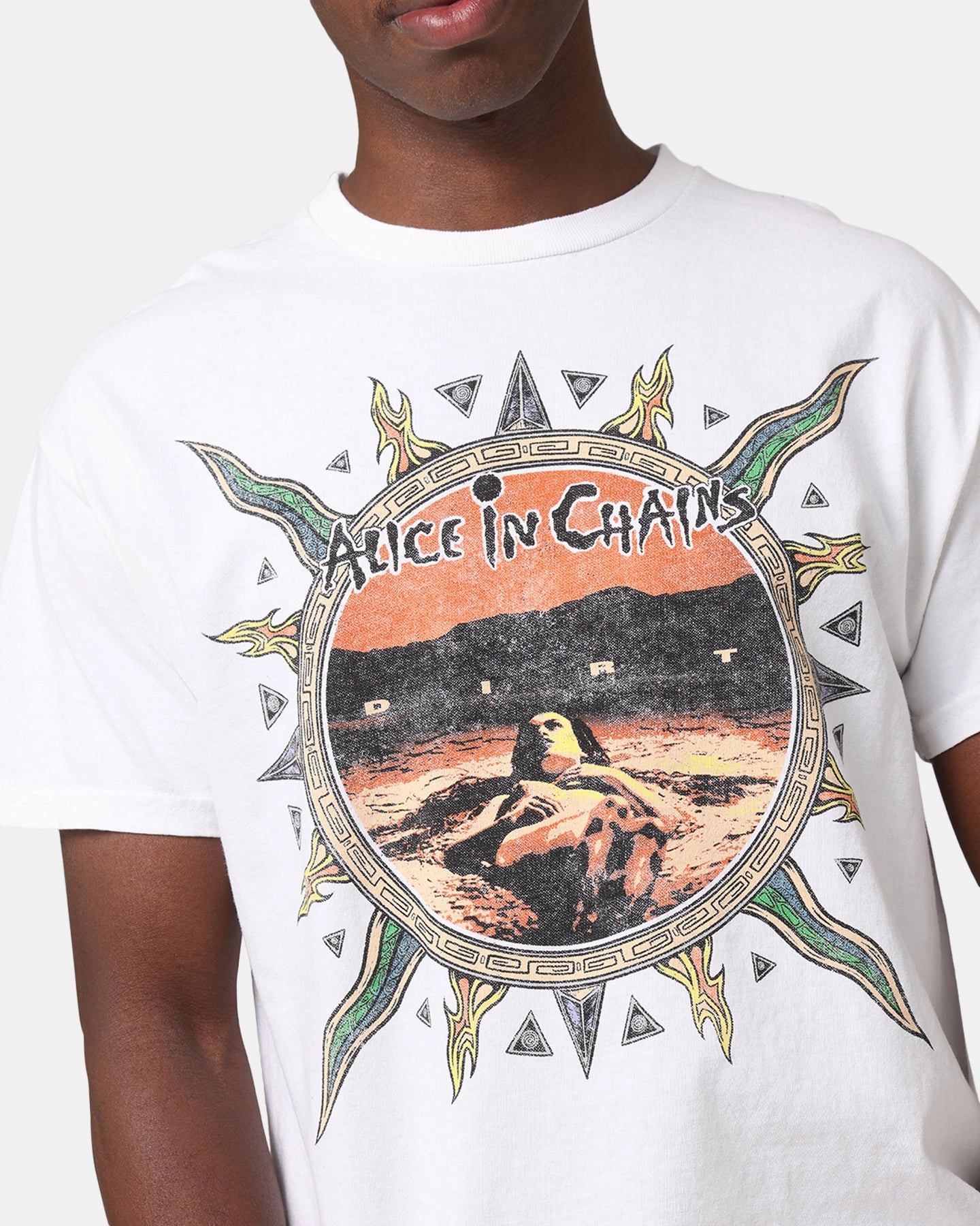 Alice In Chains Flames Vintage T-Shirt White Vintage