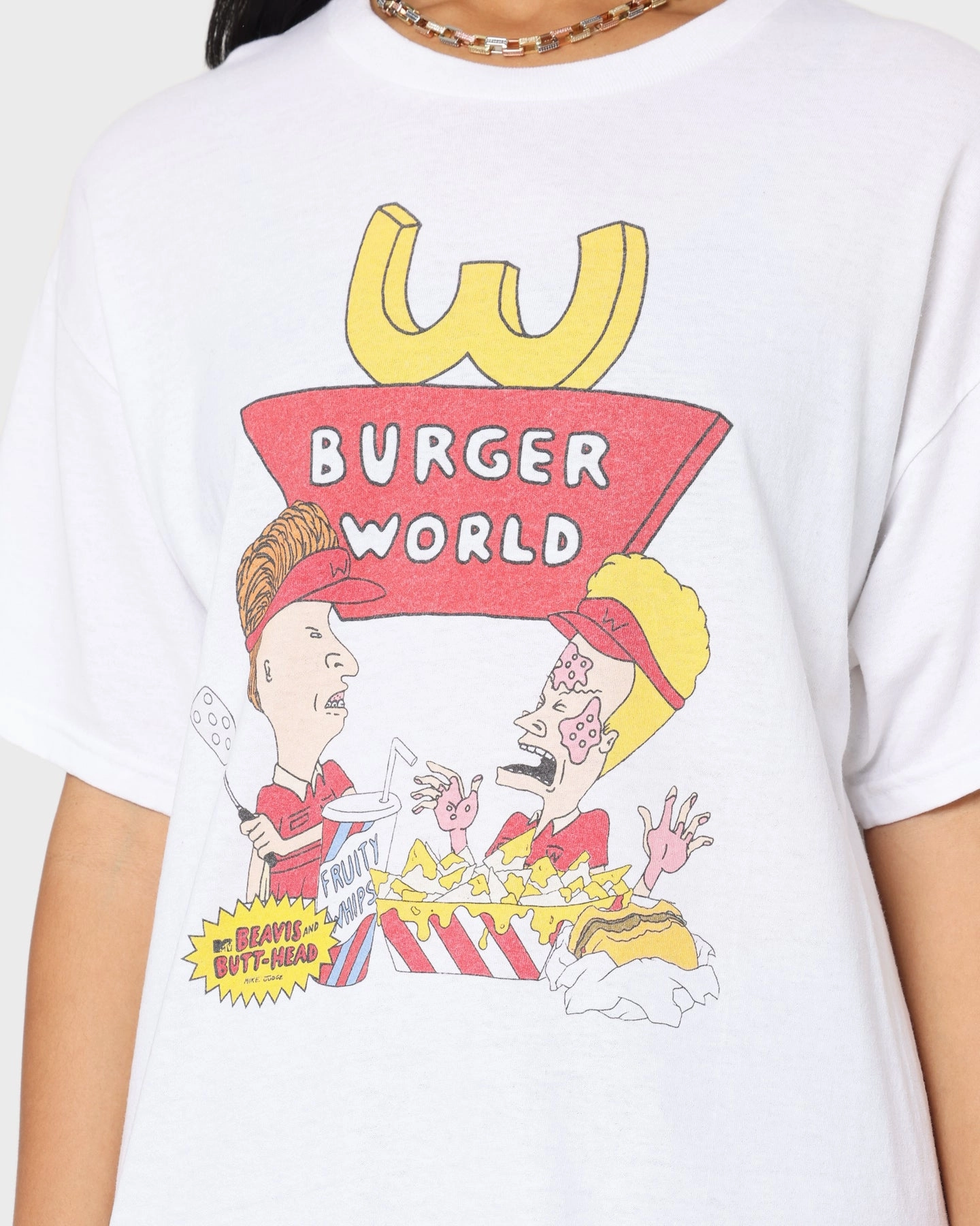 American Thrift American Thrift X Beavis & Butthead Burger World T-Shirt White