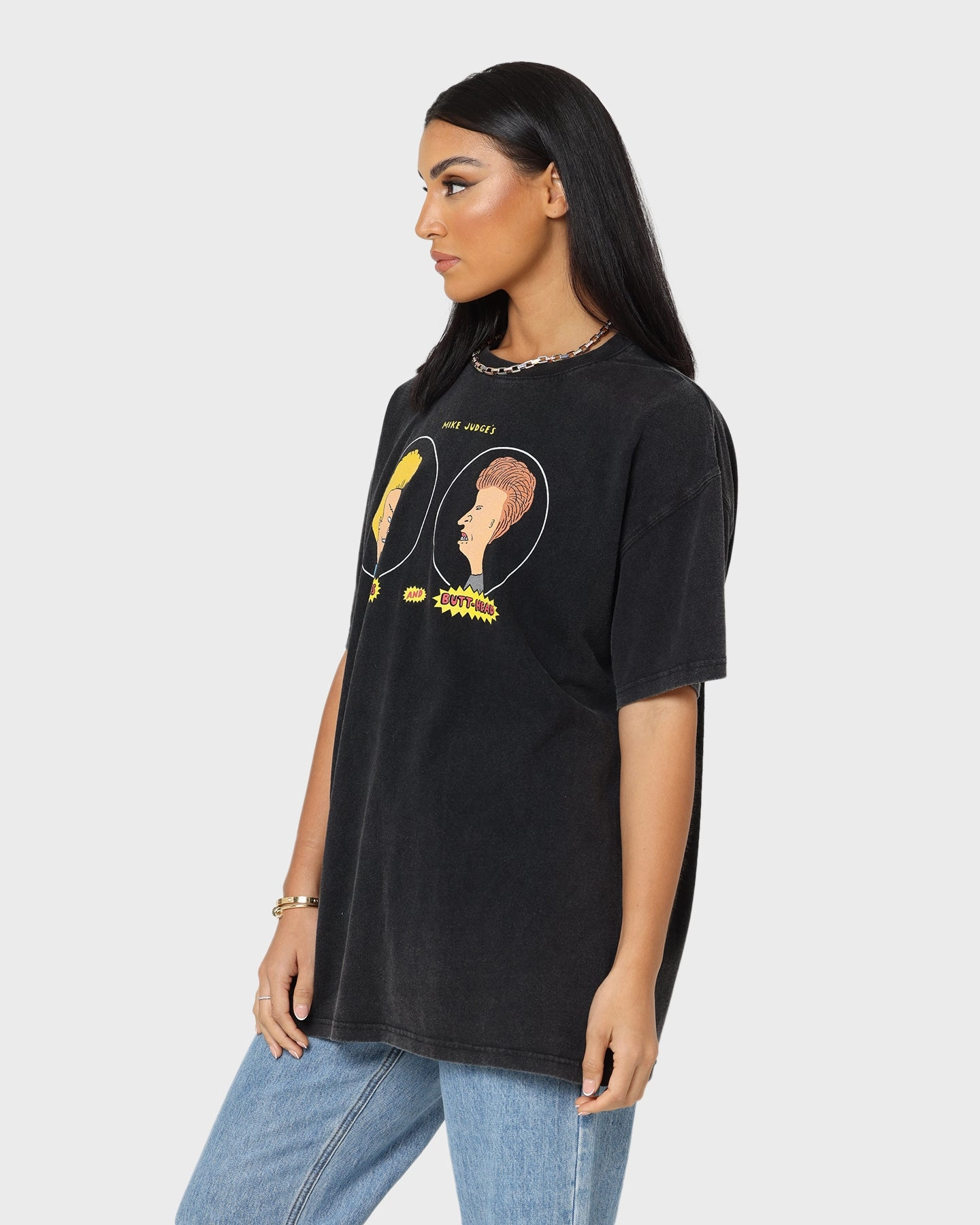 American Thrift American Thrift X Beavis & Butthead Opening Face T-Shirt Vintage Black
