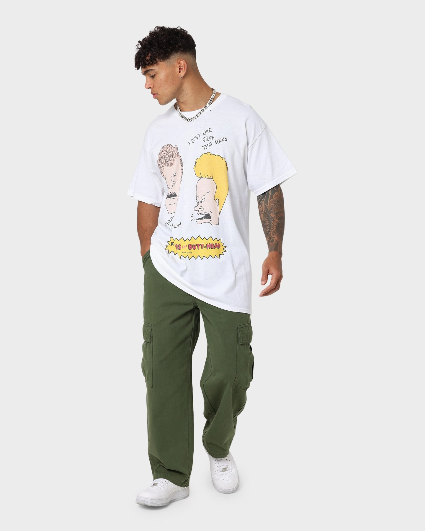 American Thrift American Thrift X Beavis & Butthead Stuff Sucks T-Shirt White