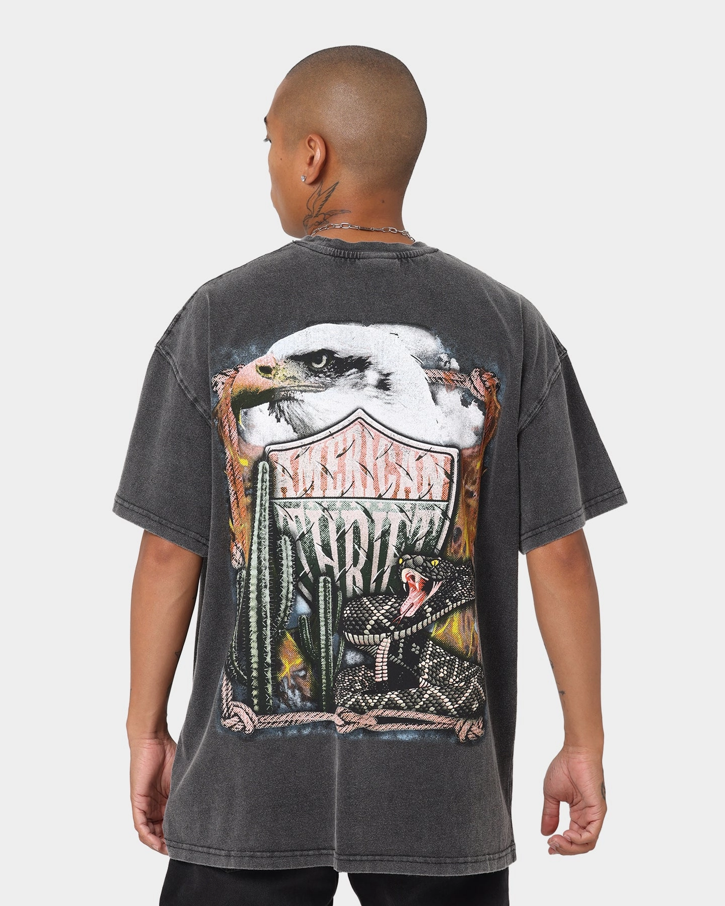 American Thrift God Bless Vintage T-Shirt Black Wash