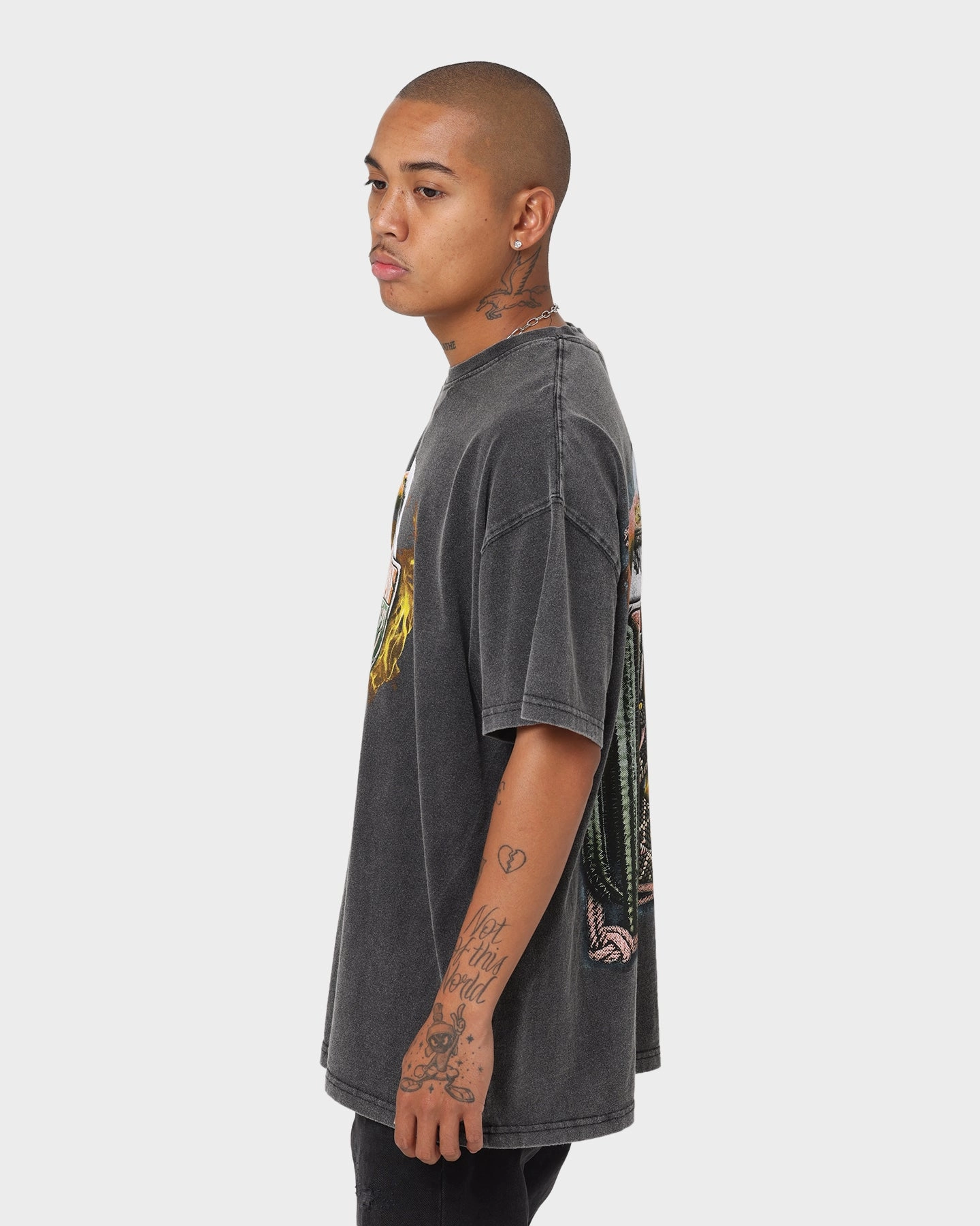 American Thrift God Bless Vintage T-Shirt Black Wash