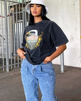 American Thrift God Bless Vintage T-Shirt Black Wash