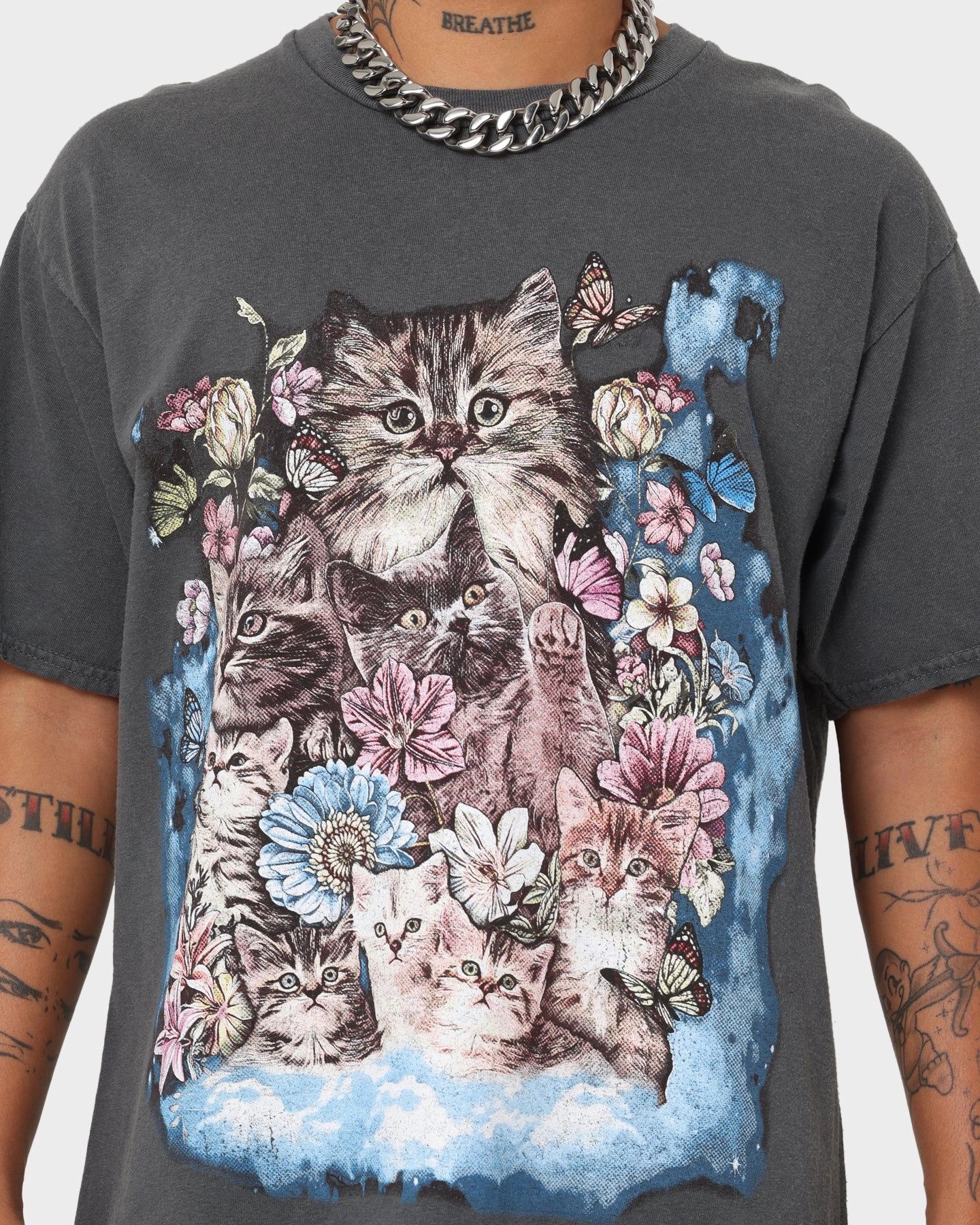 American Thrift OG Kitty T-Shirt Off Black