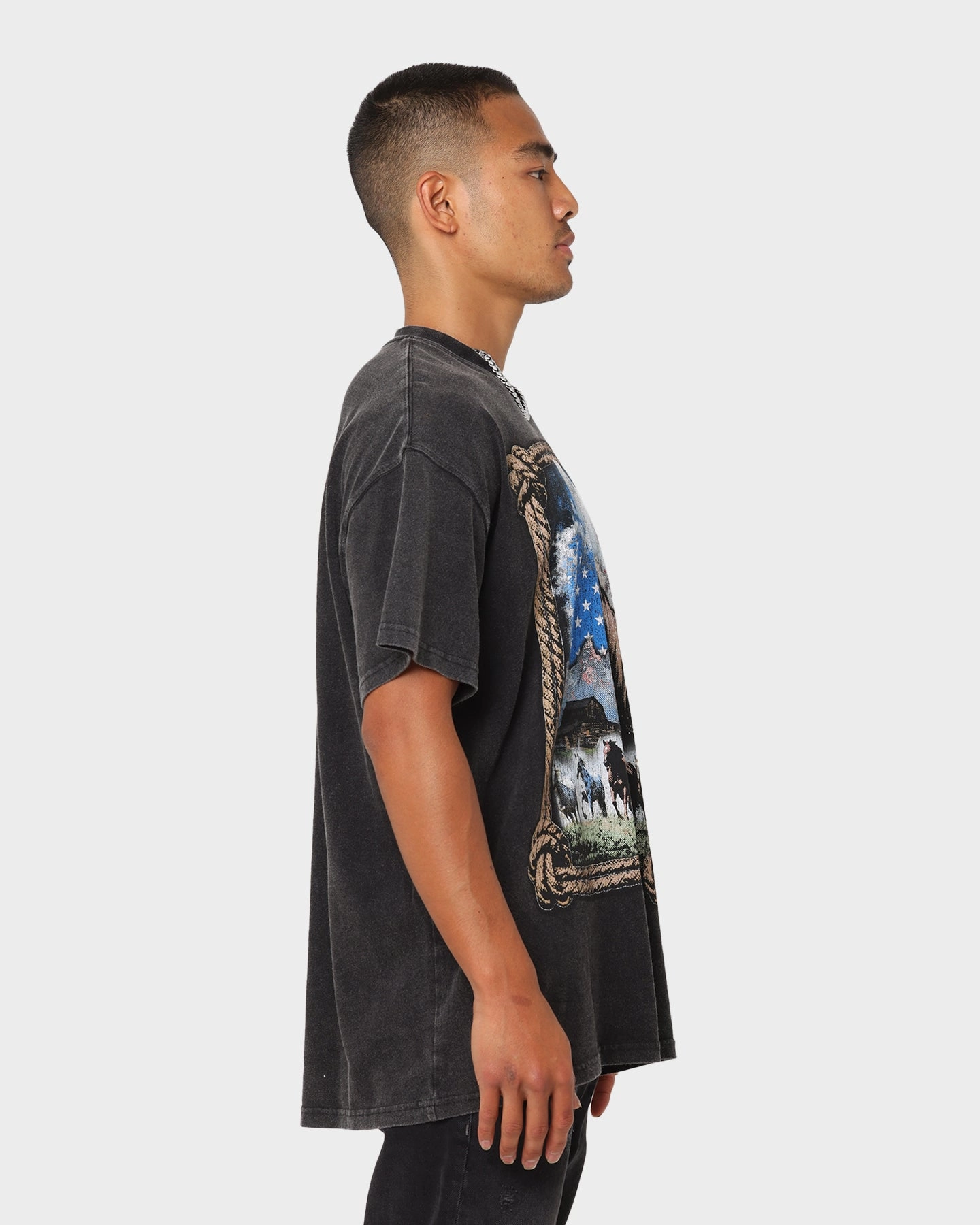 American Thrift Wild West Vintage T-Shirt Black Wash