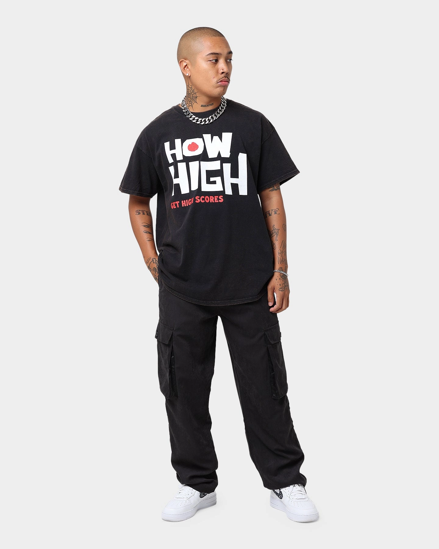 American Thrift X 420 How High Vintage T-Shirt Washed Black