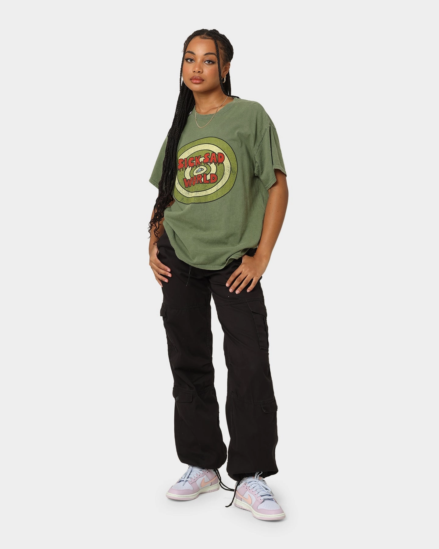 American Thrift X Daria Sick Sad World T-Shirt Military