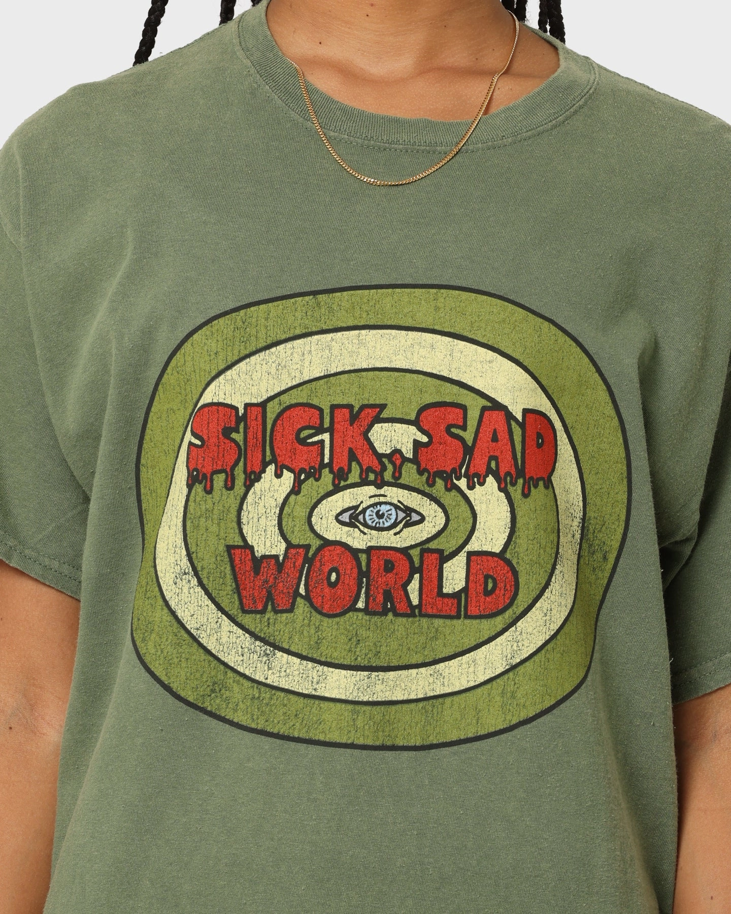 American Thrift X Daria Sick Sad World T-Shirt Military