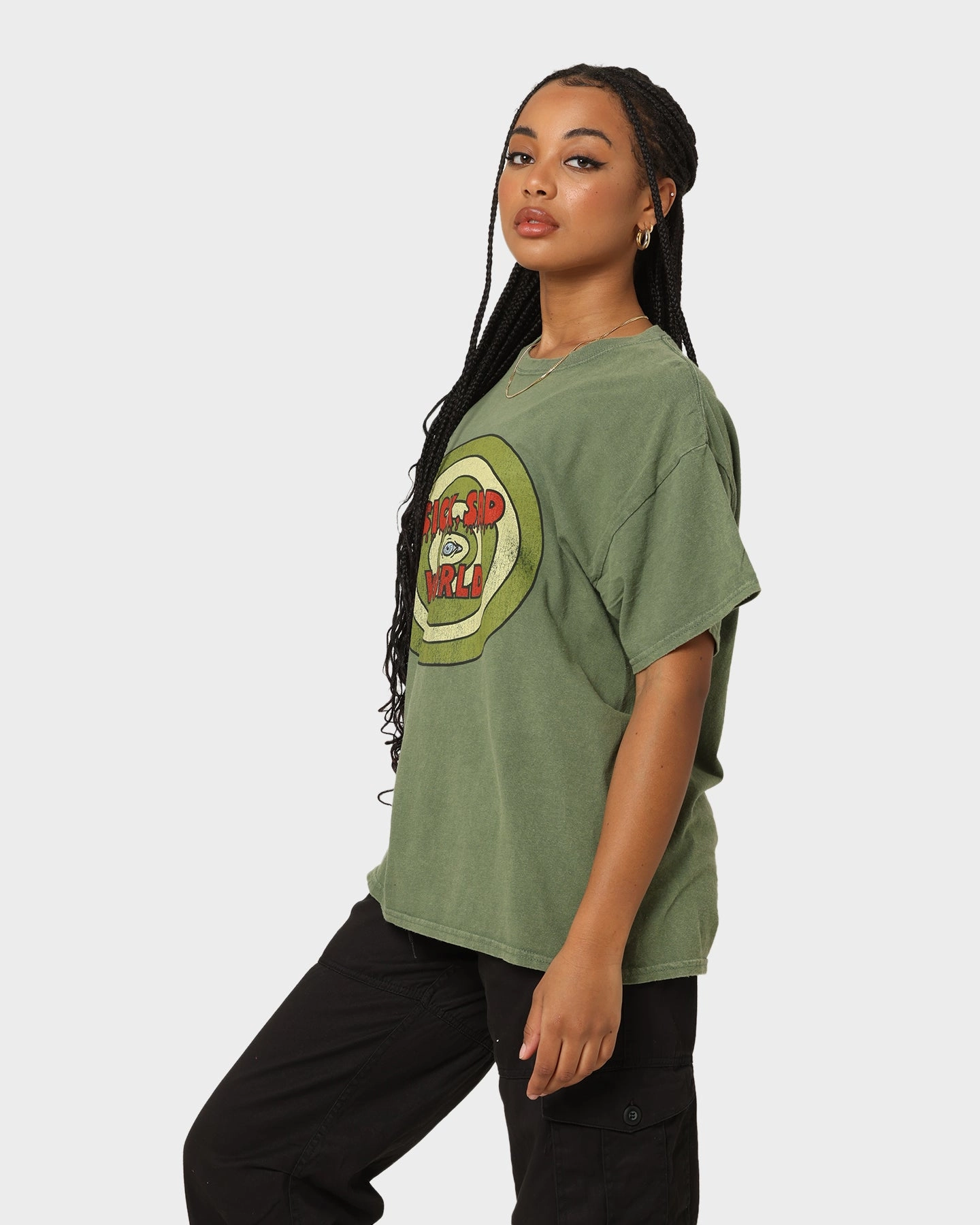 American Thrift X Daria Sick Sad World T-Shirt Military