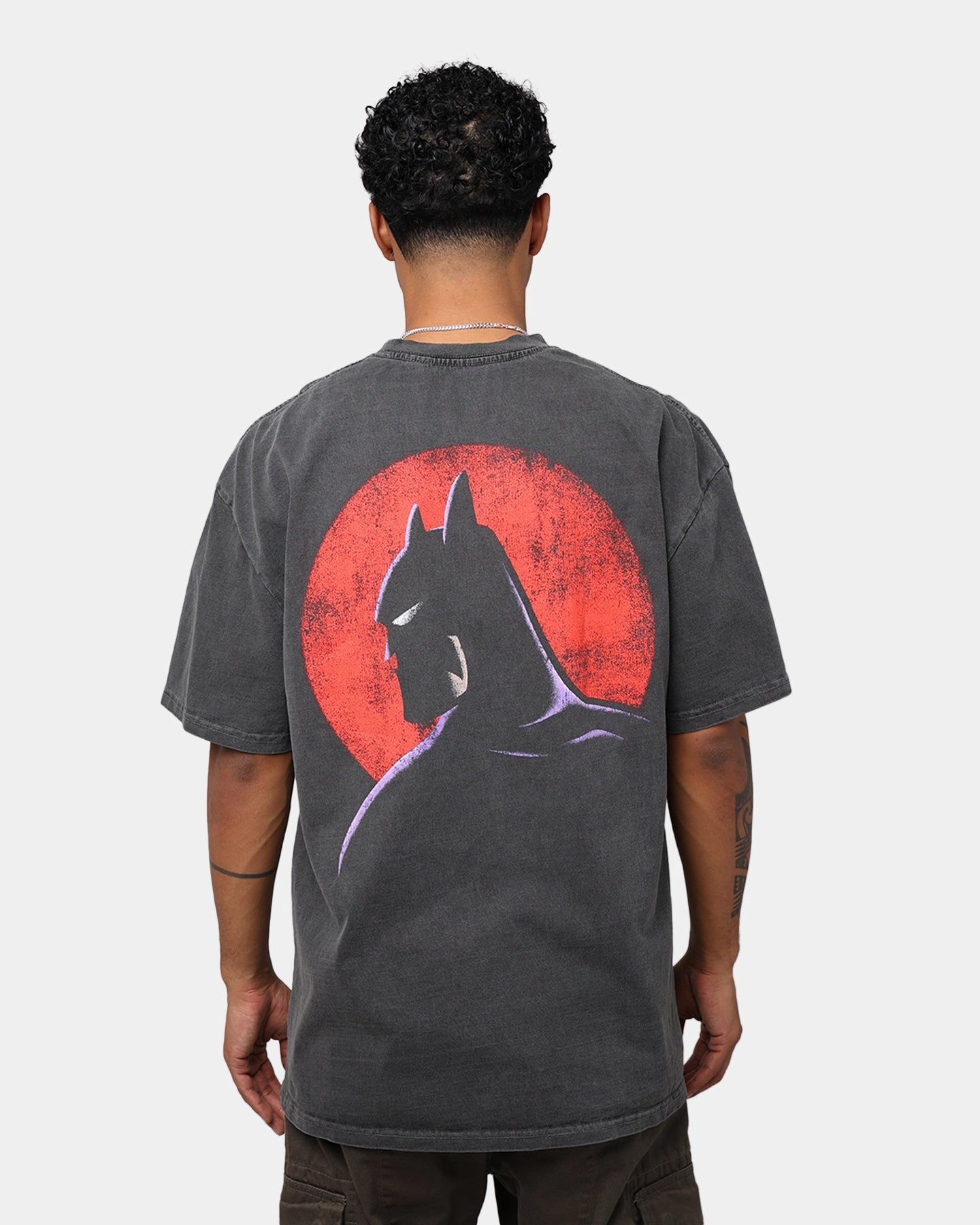 American Thrift X DC Batman The Animated Series Heavyweight Vintage T-Shirt Washed Black