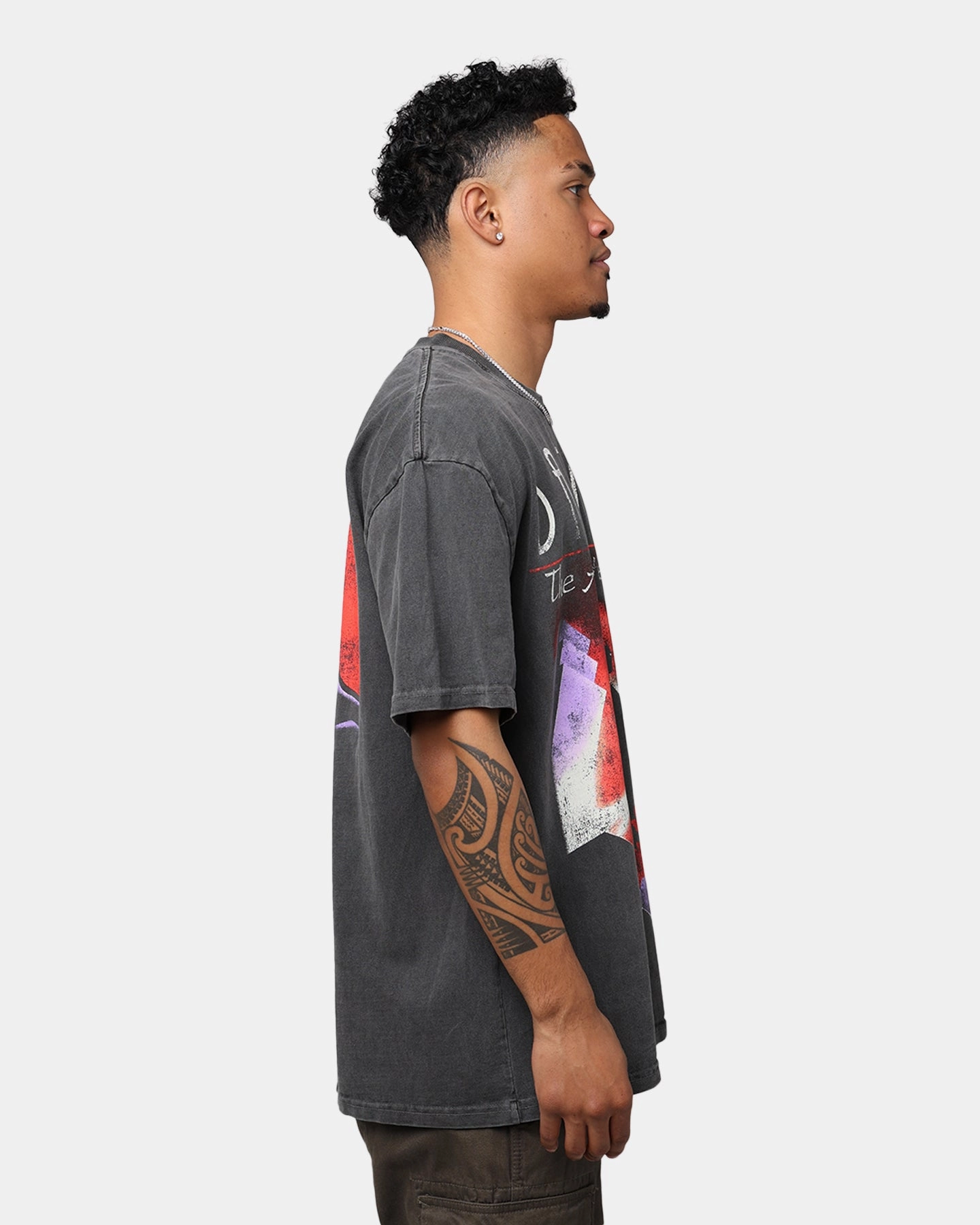 American Thrift X DC Batman The Animated Series Heavyweight Vintage T-Shirt Washed Black