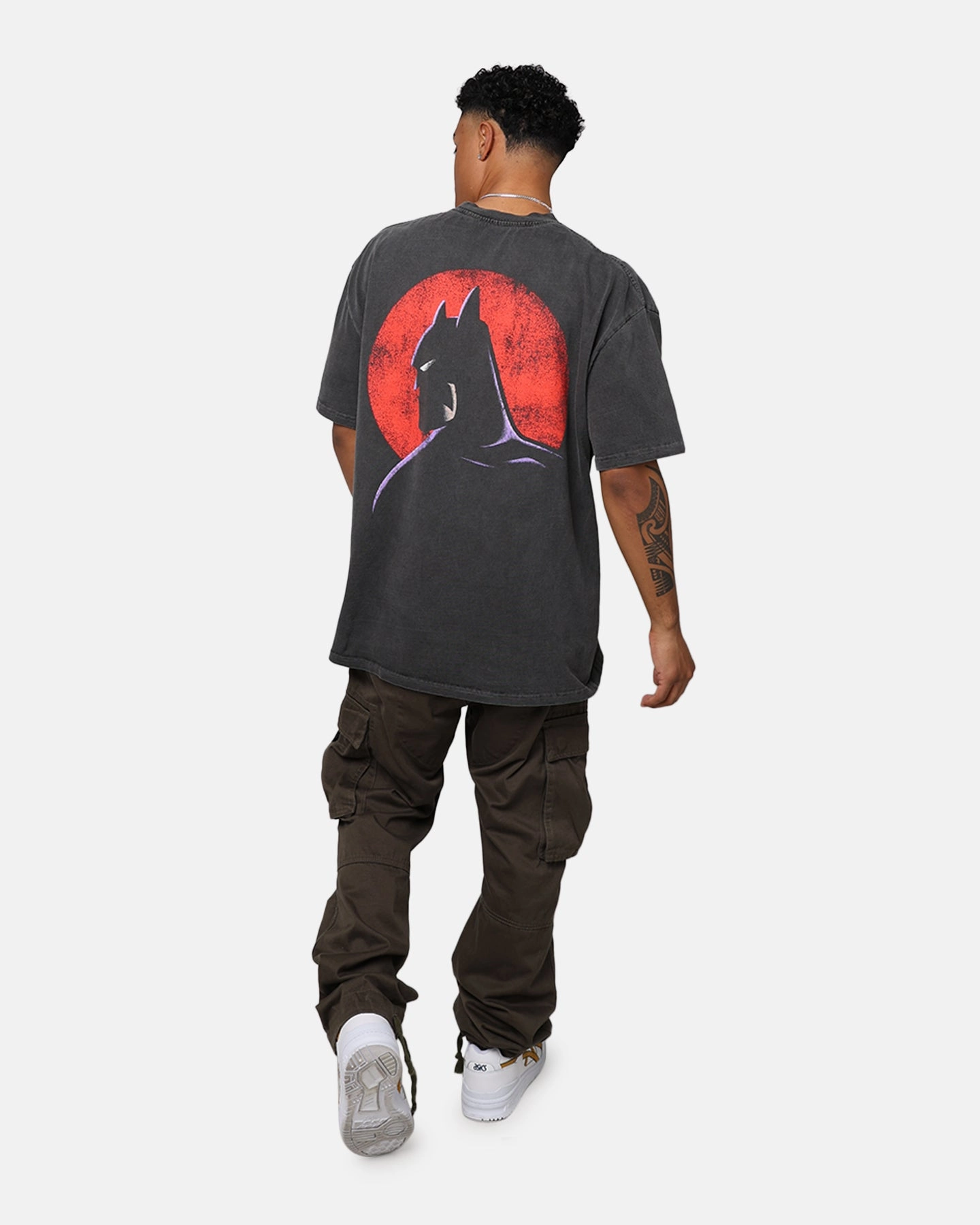 American Thrift X DC Batman The Animated Series Heavyweight Vintage T-Shirt Washed Black