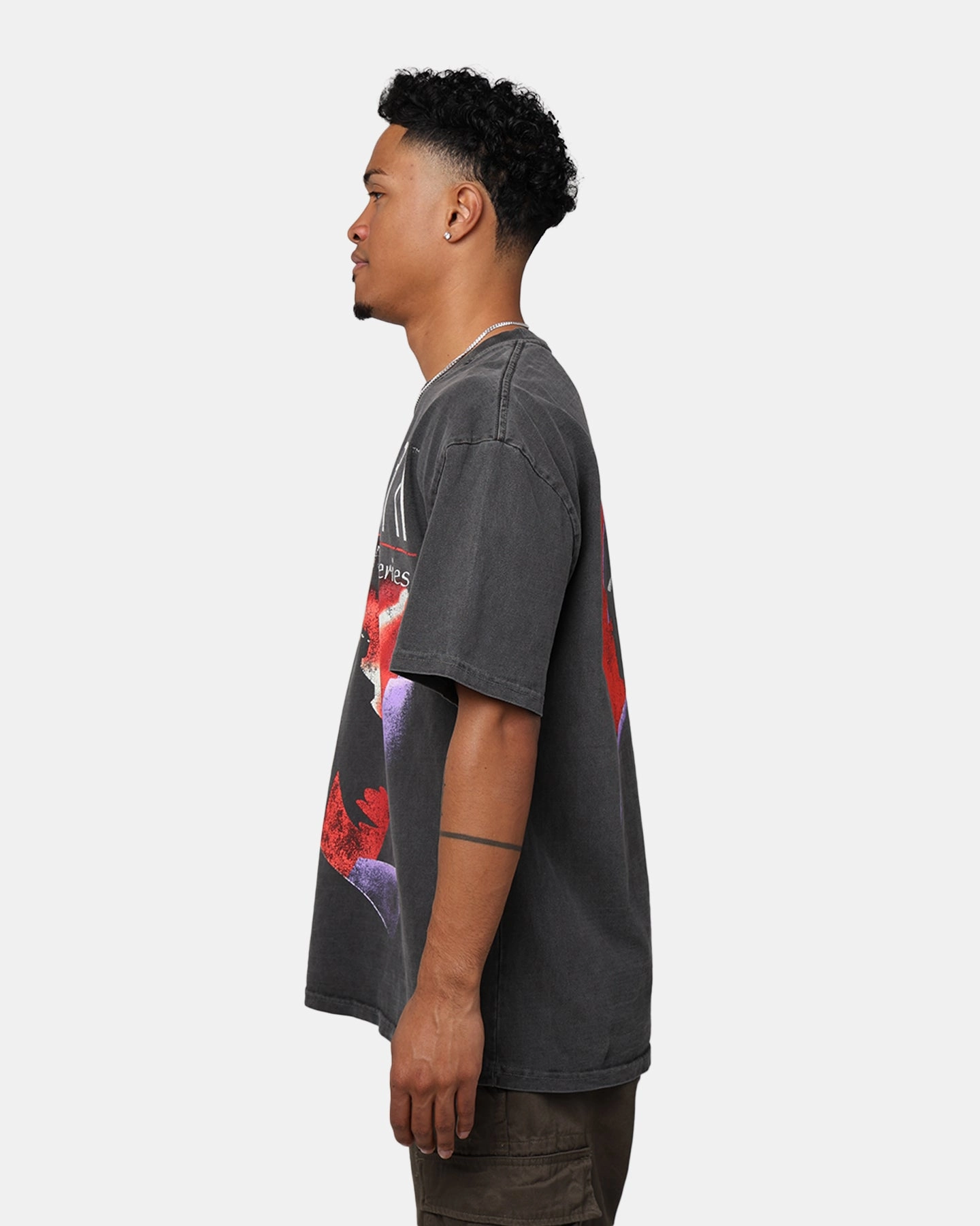 American Thrift X DC Batman The Animated Series Heavyweight Vintage T-Shirt Washed Black