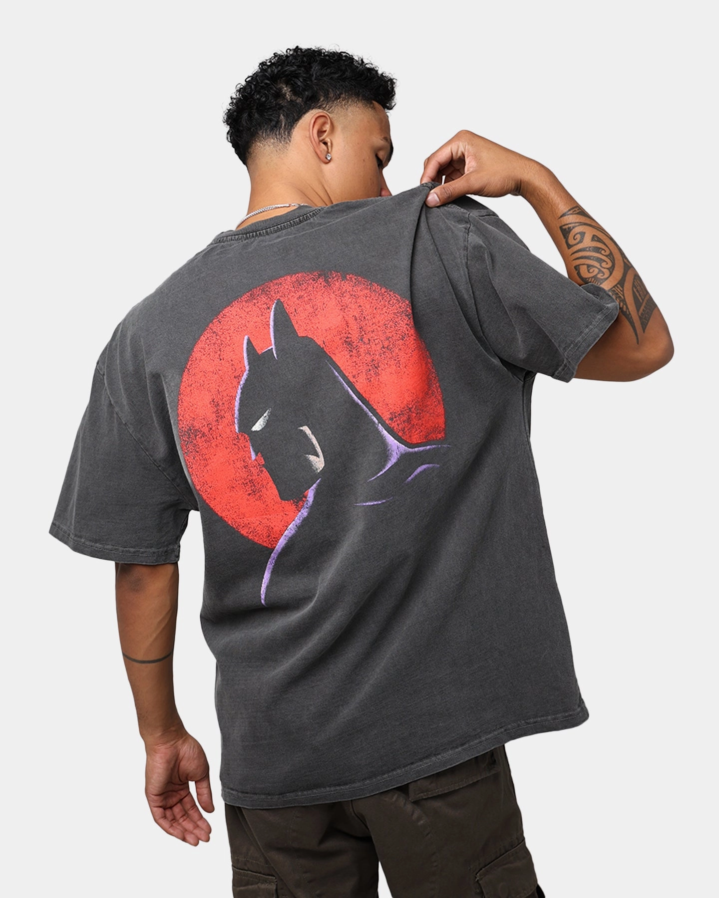 American Thrift X DC Batman The Animated Series Heavyweight Vintage T-Shirt Washed Black