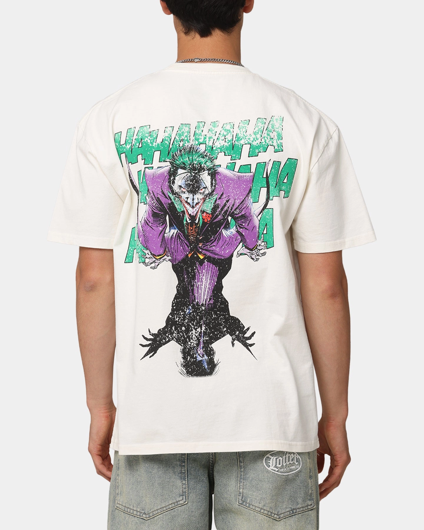 American Thrift X DC Batman The Joker Rings Heavy T-Shirt Off White