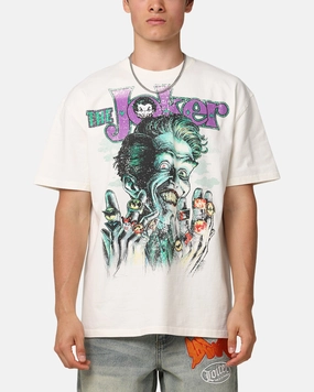 American Thrift X DC Batman The Joker Rings Heavyweight T-Shirt Off White