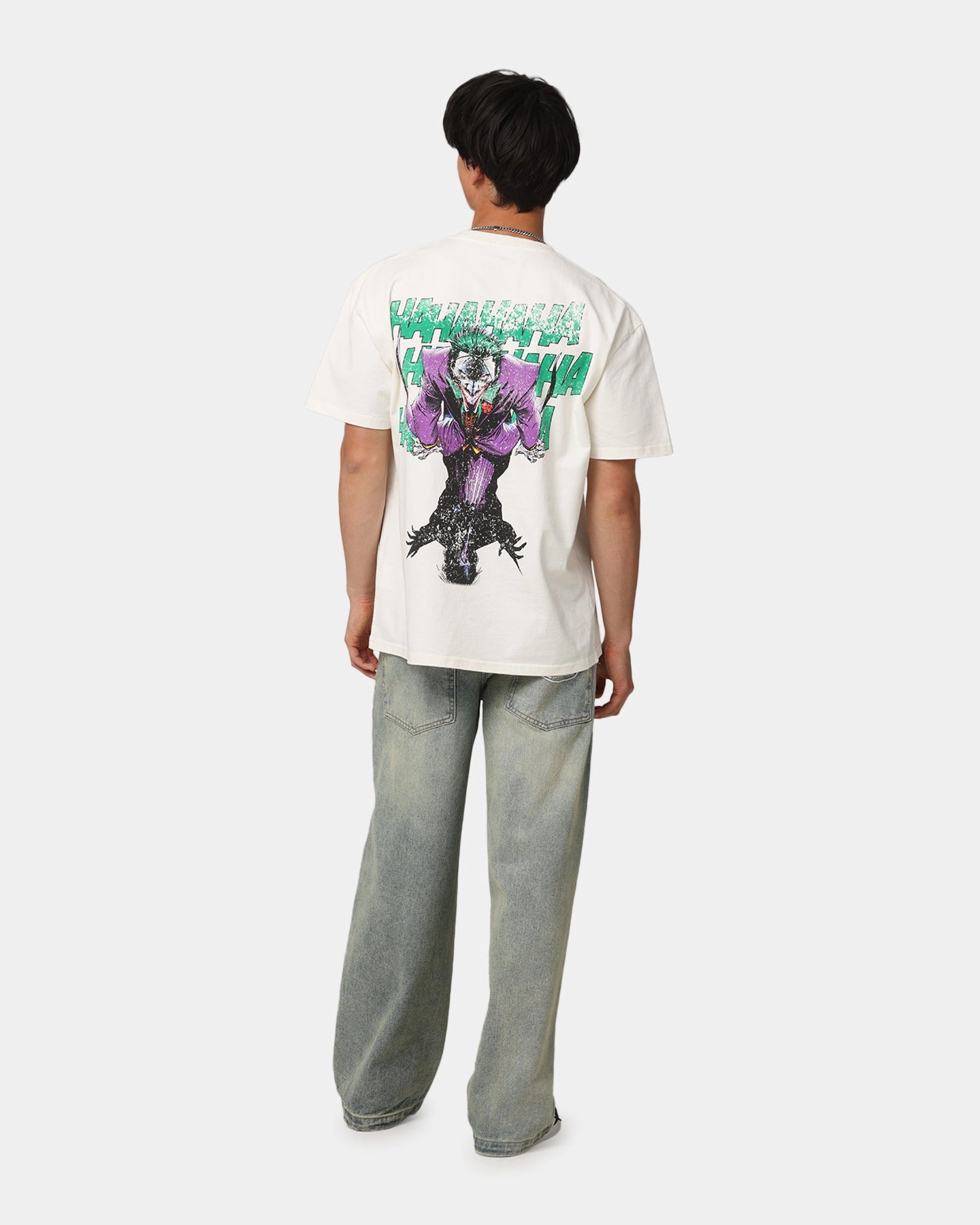 American Thrift X DC Batman The Joker Rings Heavyweight T-Shirt Off White