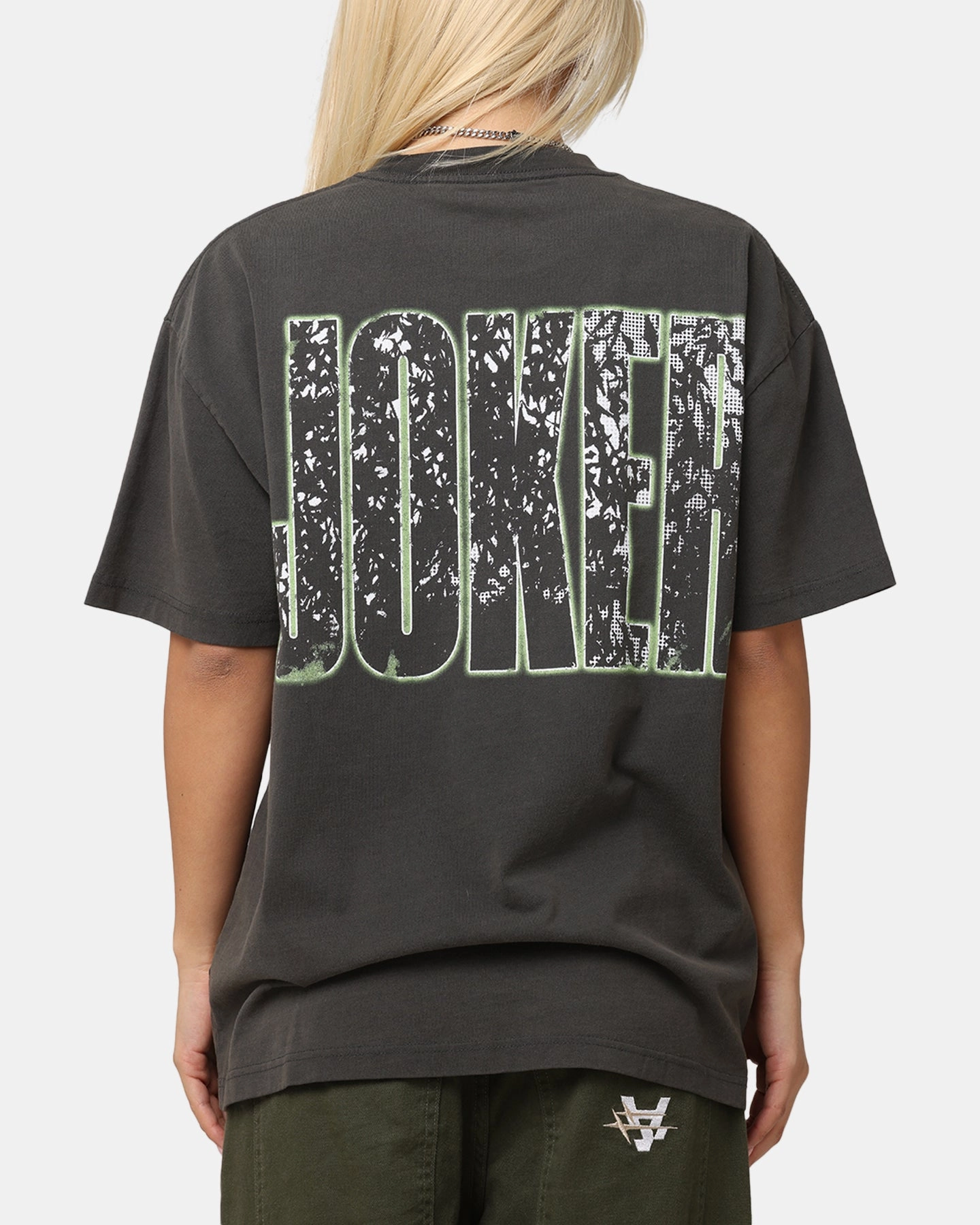 American Thrift X DC Batman The Joker Smile Heavy T-Shirt Black Wash