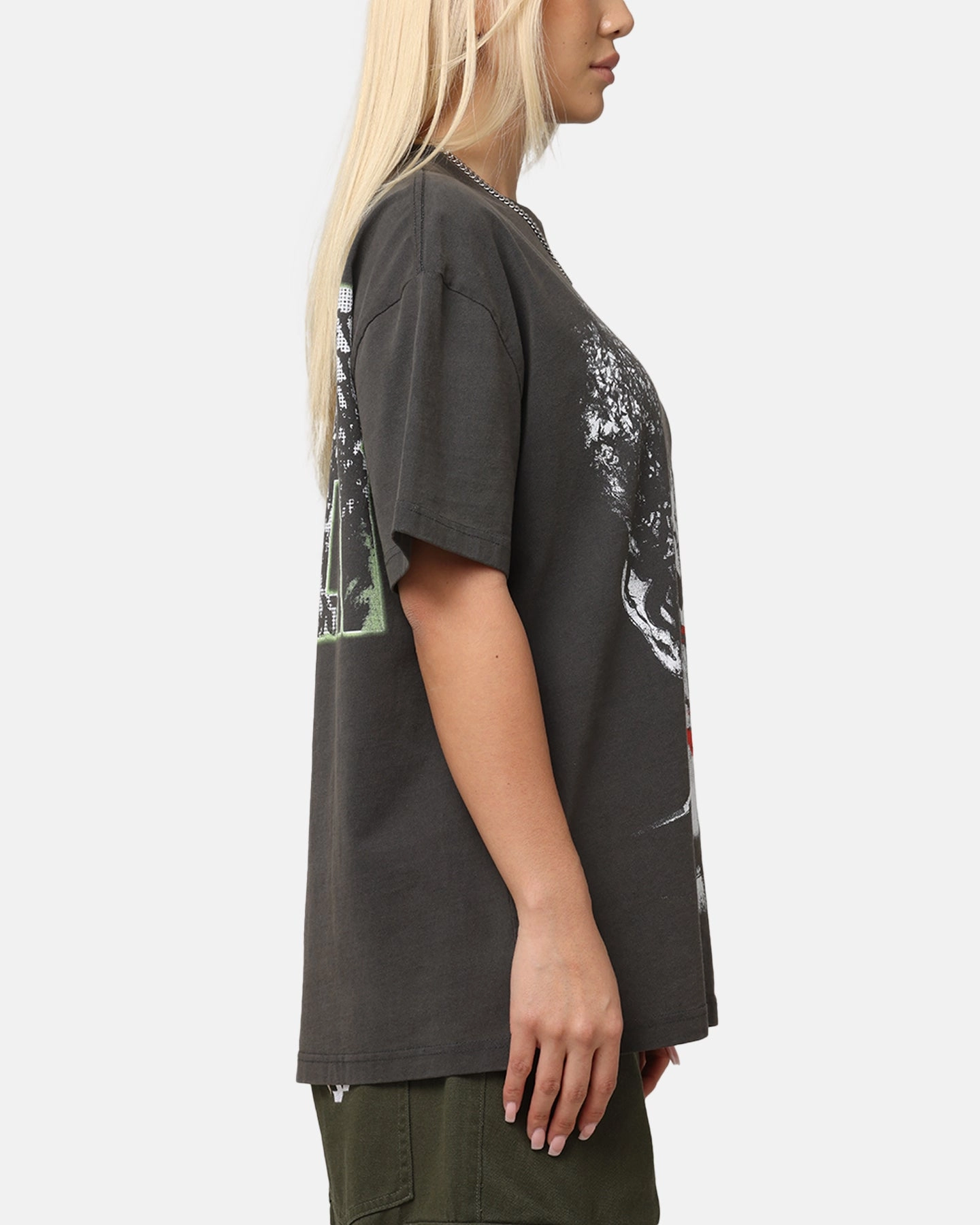 American Thrift X DC Batman The Joker Smile Heavy T-Shirt Black Wash