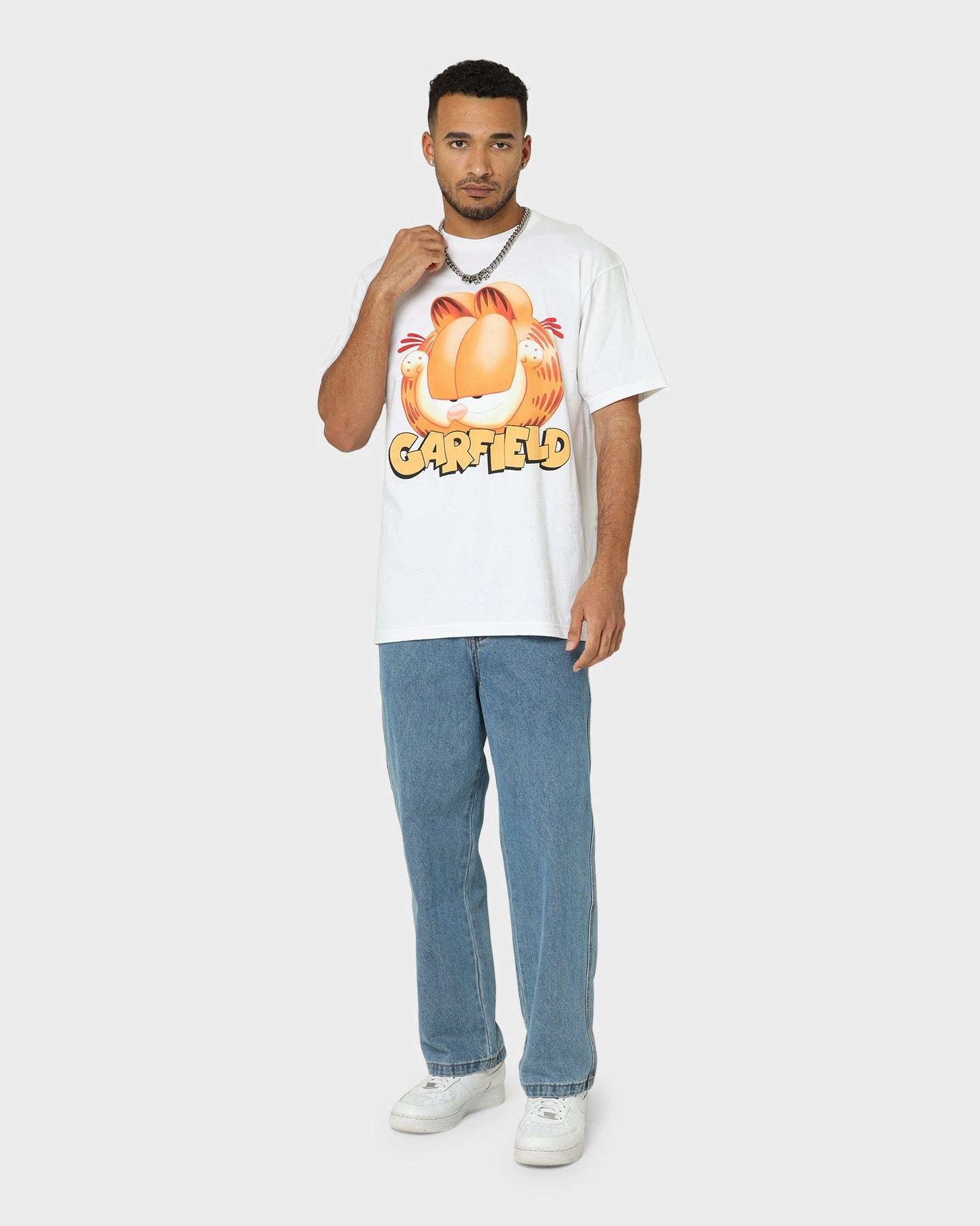 American Thrift X Garfield Face T-Shirt White