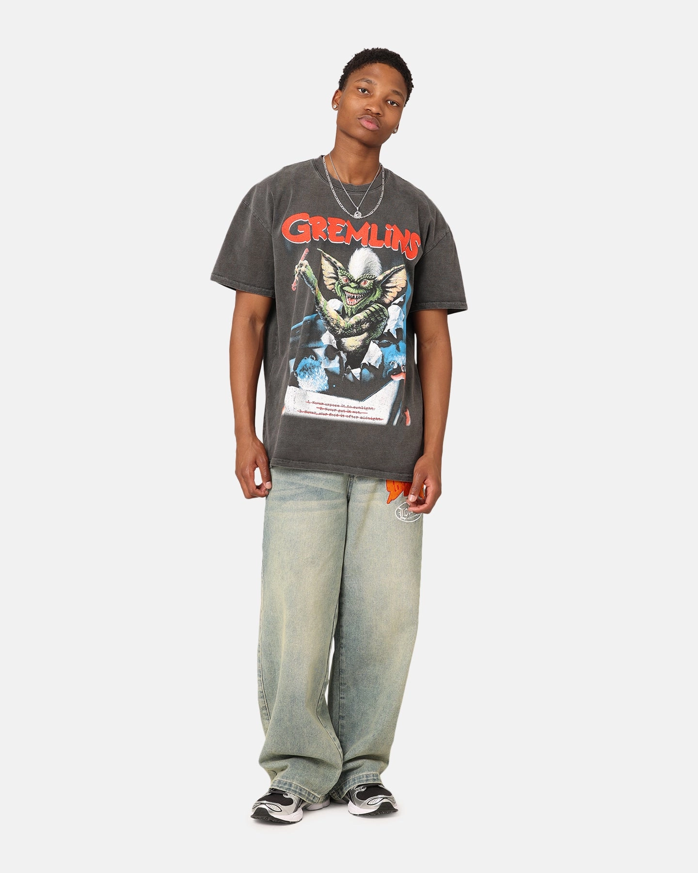 American Thrift X Gremlins Vintage Heavyweight T-Shirt Black Wash