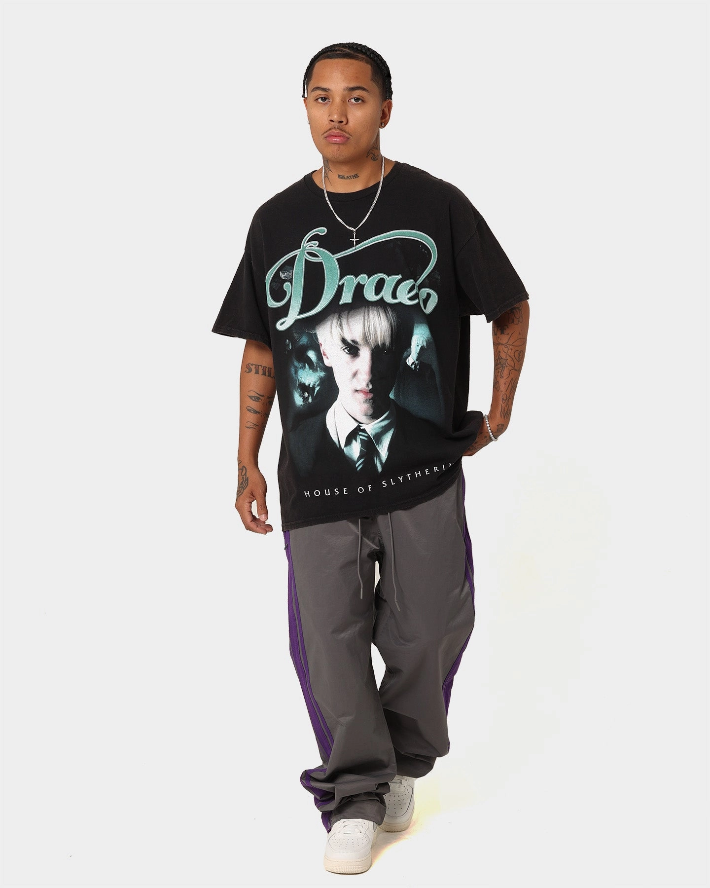 American Thrift X Harry Potter Draco Vintage T-Shirt Black Wash