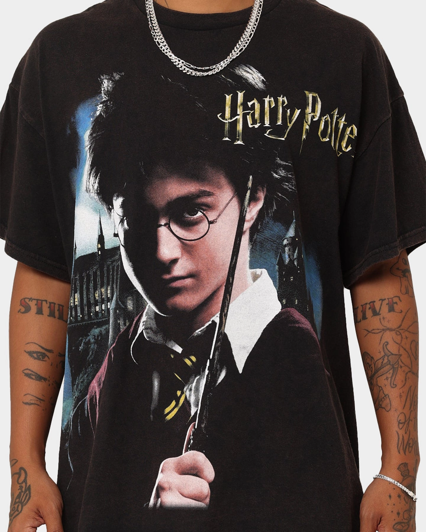 American Thrift X Harry Potter Potter Vintage T-Shirt Black Wash