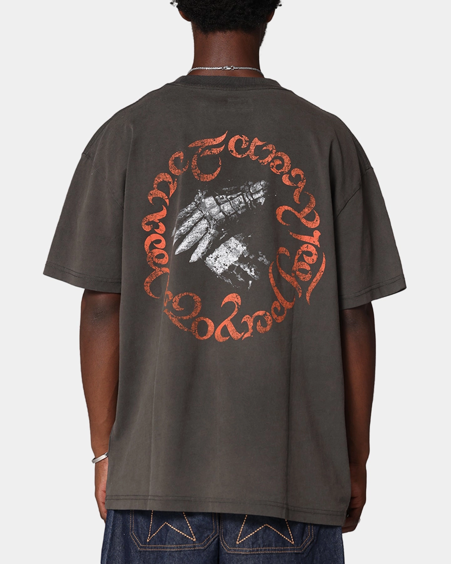 American Thrift X Lord Of The Rings Fellowship Heavy T-Shirt Black Wash