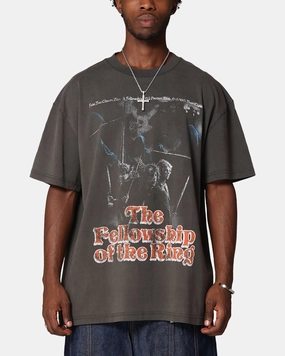 American Thrift X Lord Of The Rings Fellowship Heavy T-Shirt Black Wash