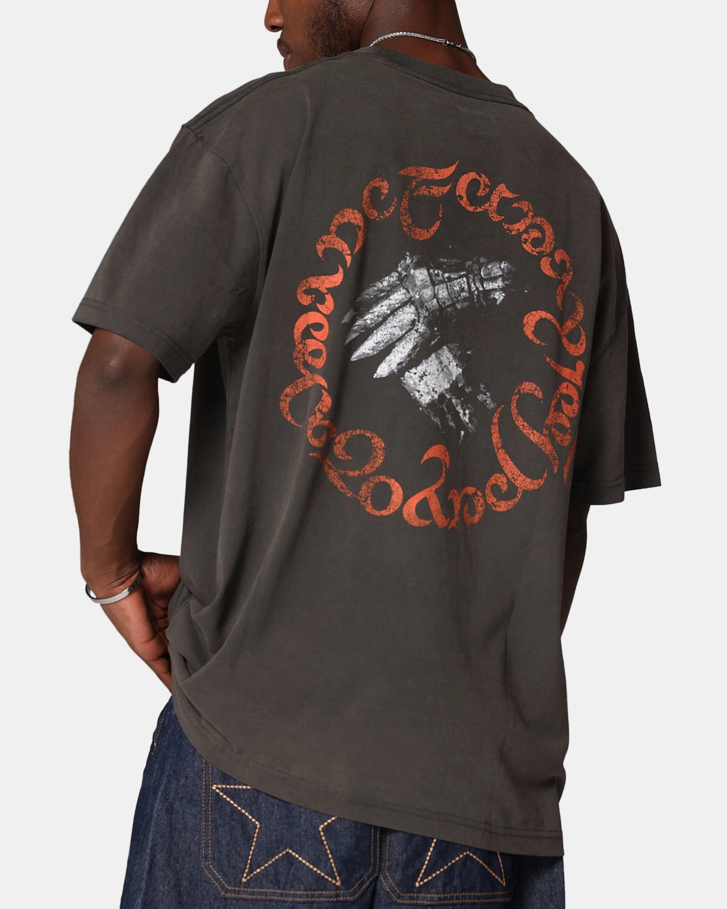 American Thrift X Lord Of The Rings Fellowship Heavy T-Shirt Black Wash