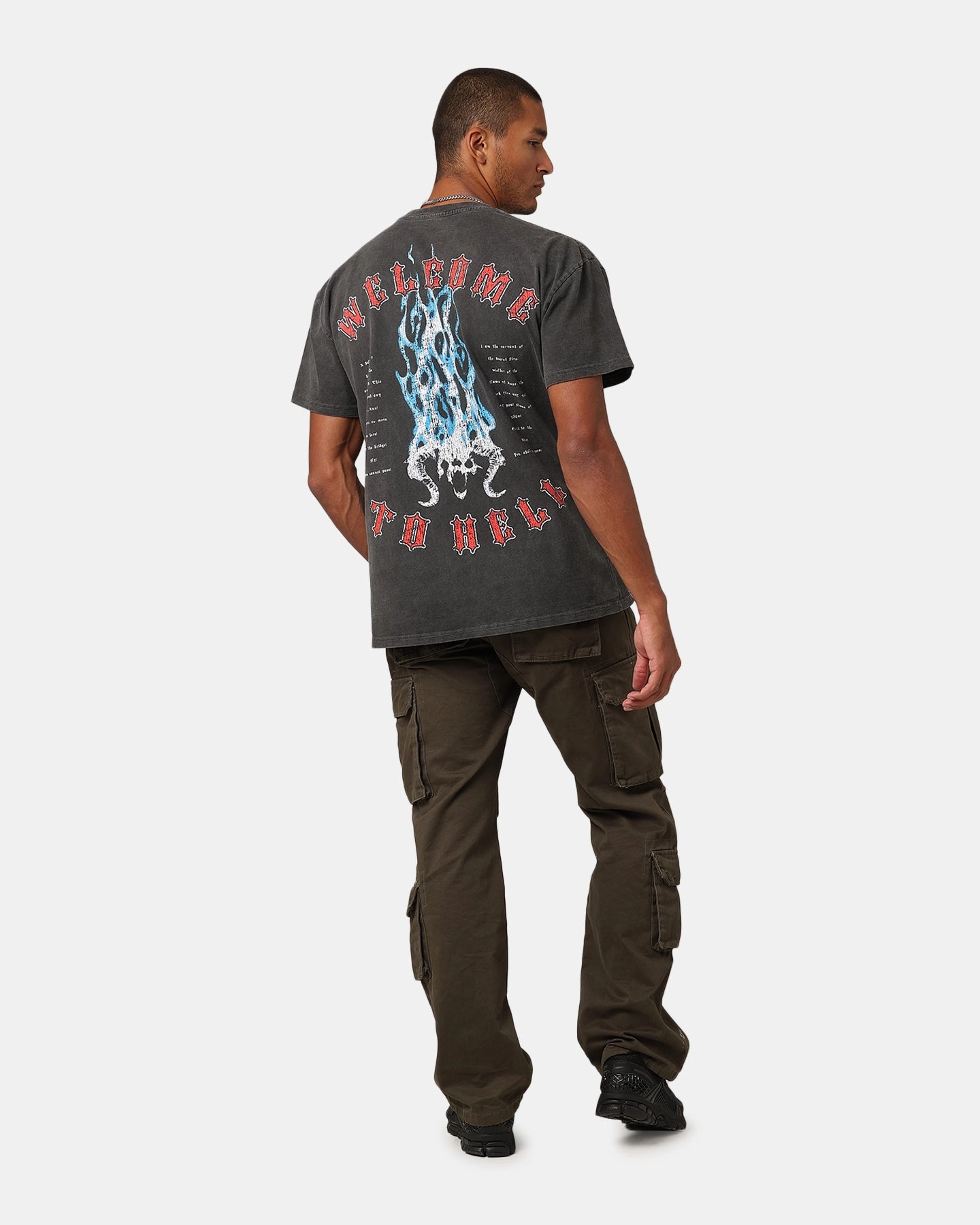 American Thrift X Lord Of The Rings The Balrog Heavyweight T-Shirt Black Wash