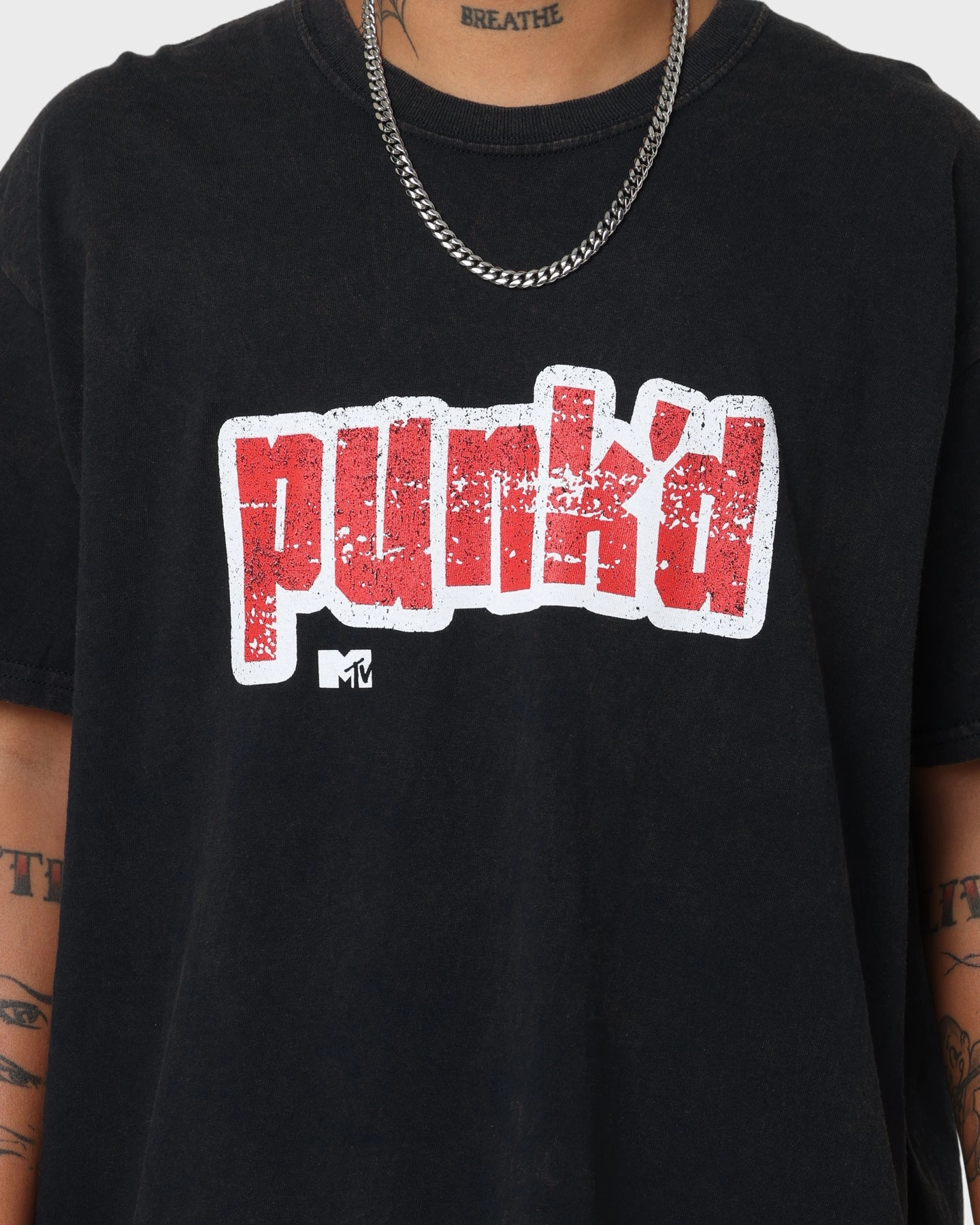 American Thrift X MTV Punk'd Vintage T-Shirt Black Wash