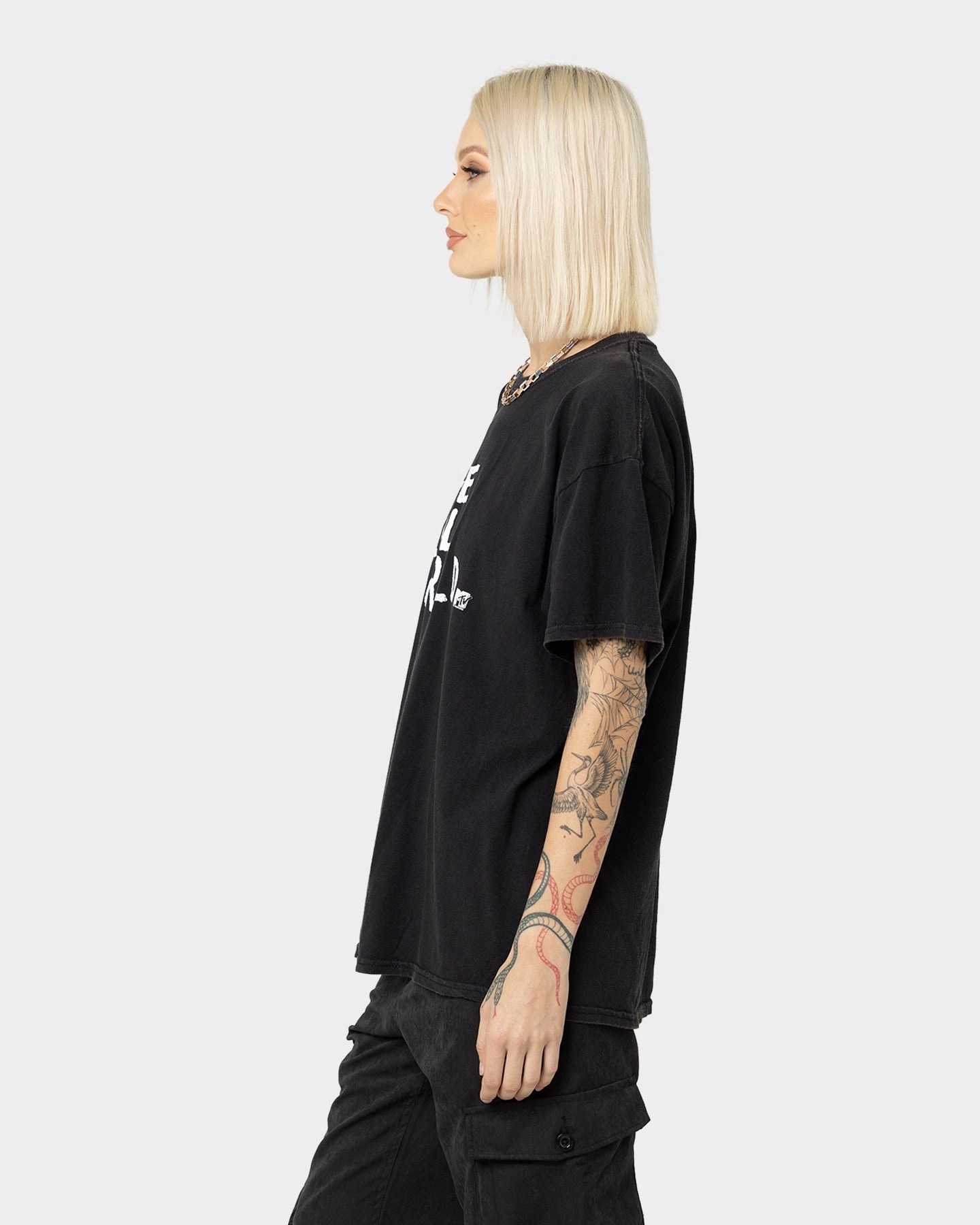 American Thrift X MTV The Real World Vintage T-Shirt Black Wash
