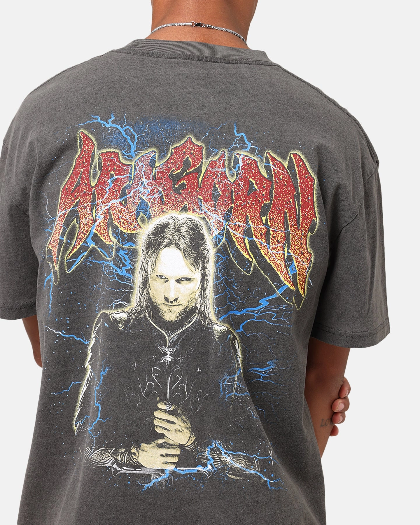American Thrift X The Lord Of The Ring Aragorn Heavy T-Shirt Black Wash