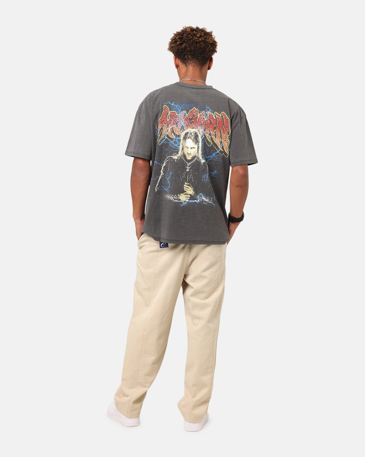 American Thrift X The Lord Of The Ring Aragorn Heavy T-Shirt Black Wash