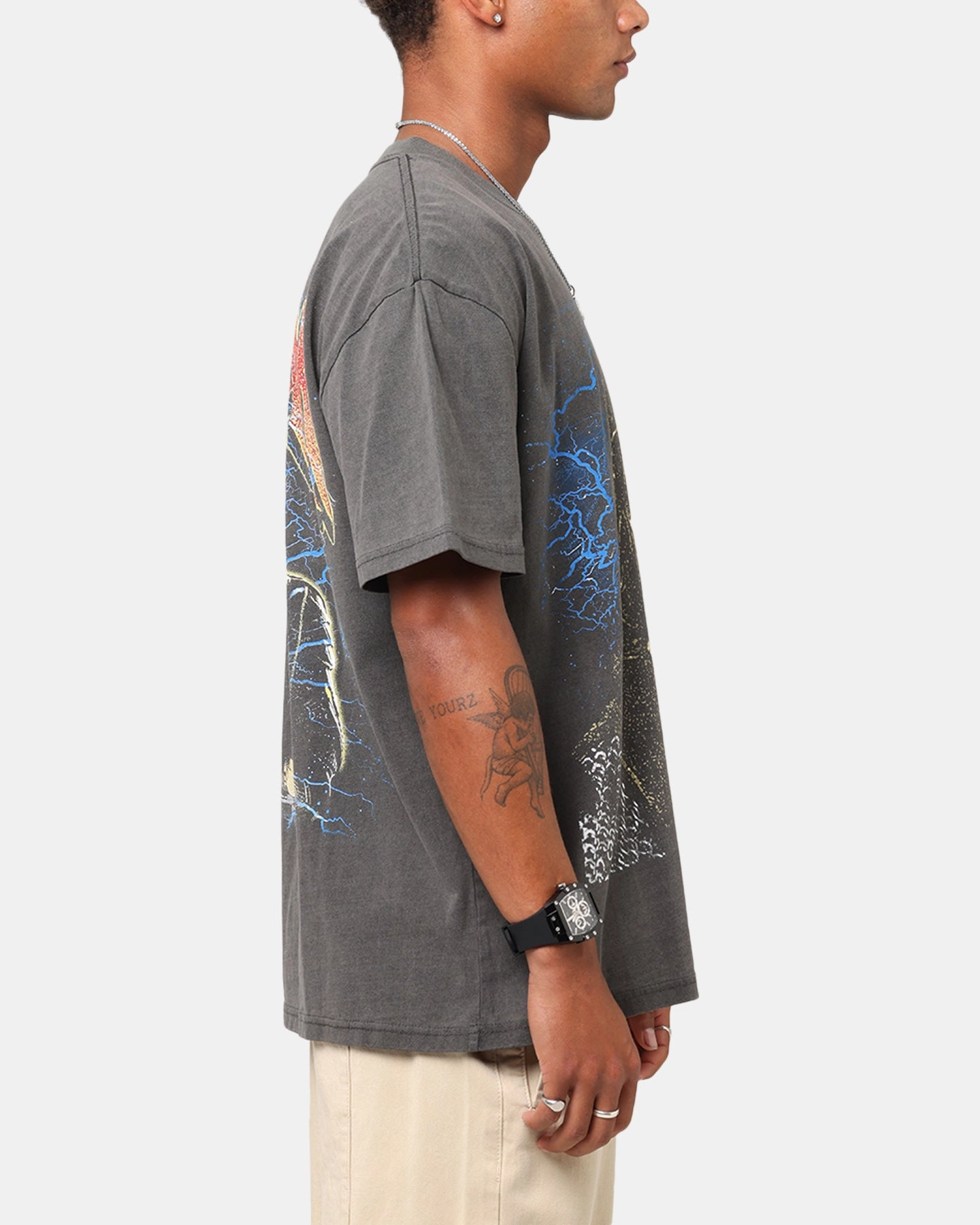 American Thrift X The Lord Of The Ring Aragorn Heavy T-Shirt Black Wash