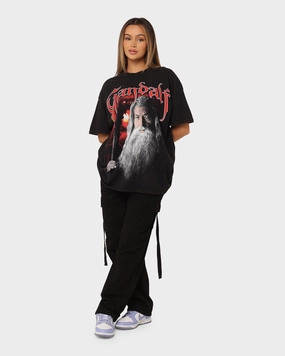 American Thrift X The Lord Of The Rings Gandalf Vintage T-Shirt Black Wash