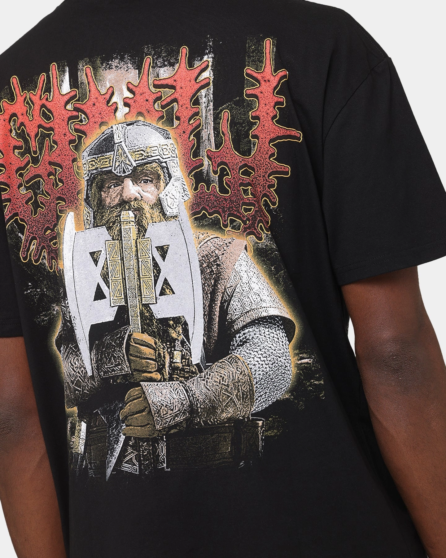 American Thrift X The Lord Of The Rings Gimli Heavy T-Shirt Black