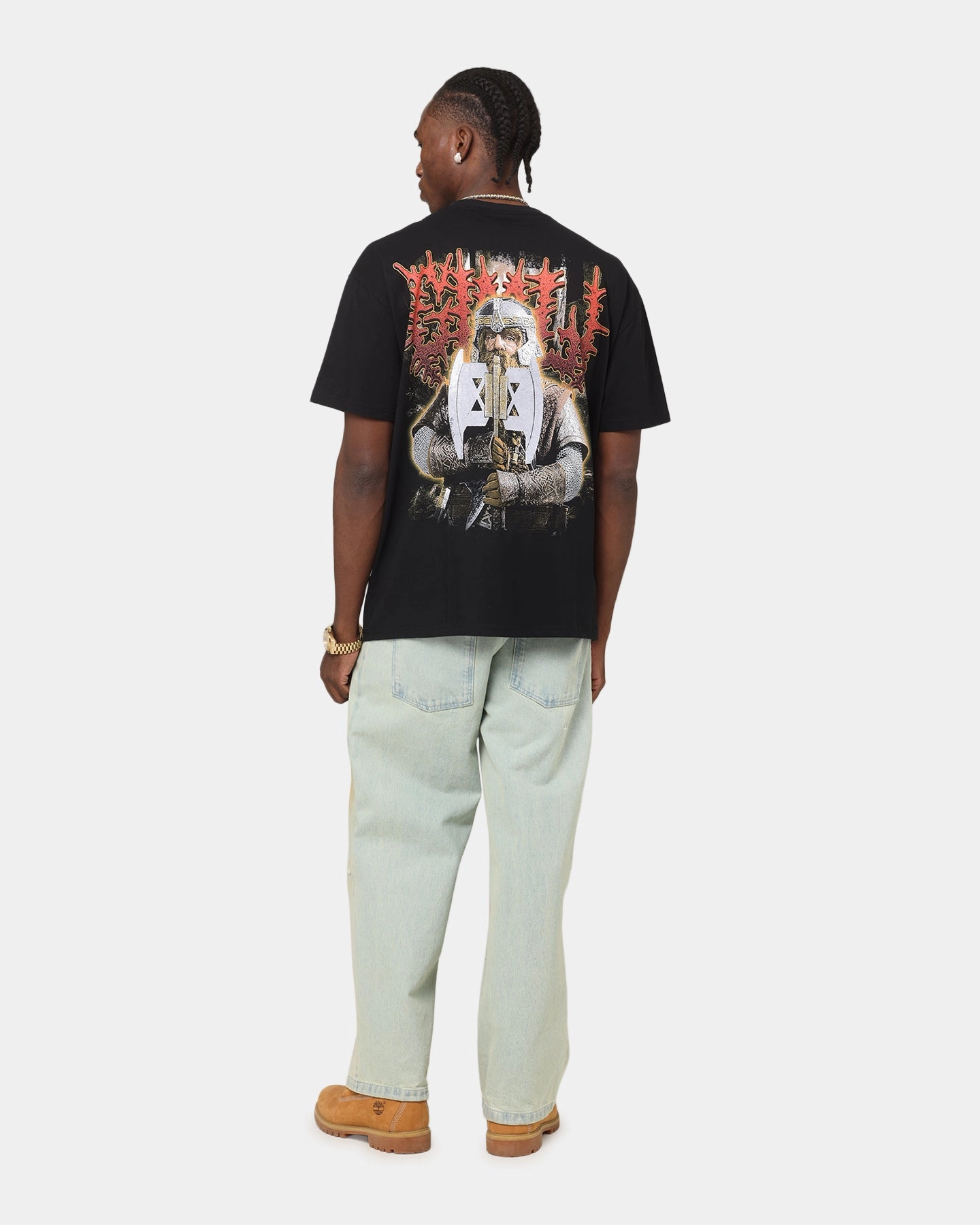 American Thrift X The Lord Of The Rings Gimli Heavy T-Shirt Black