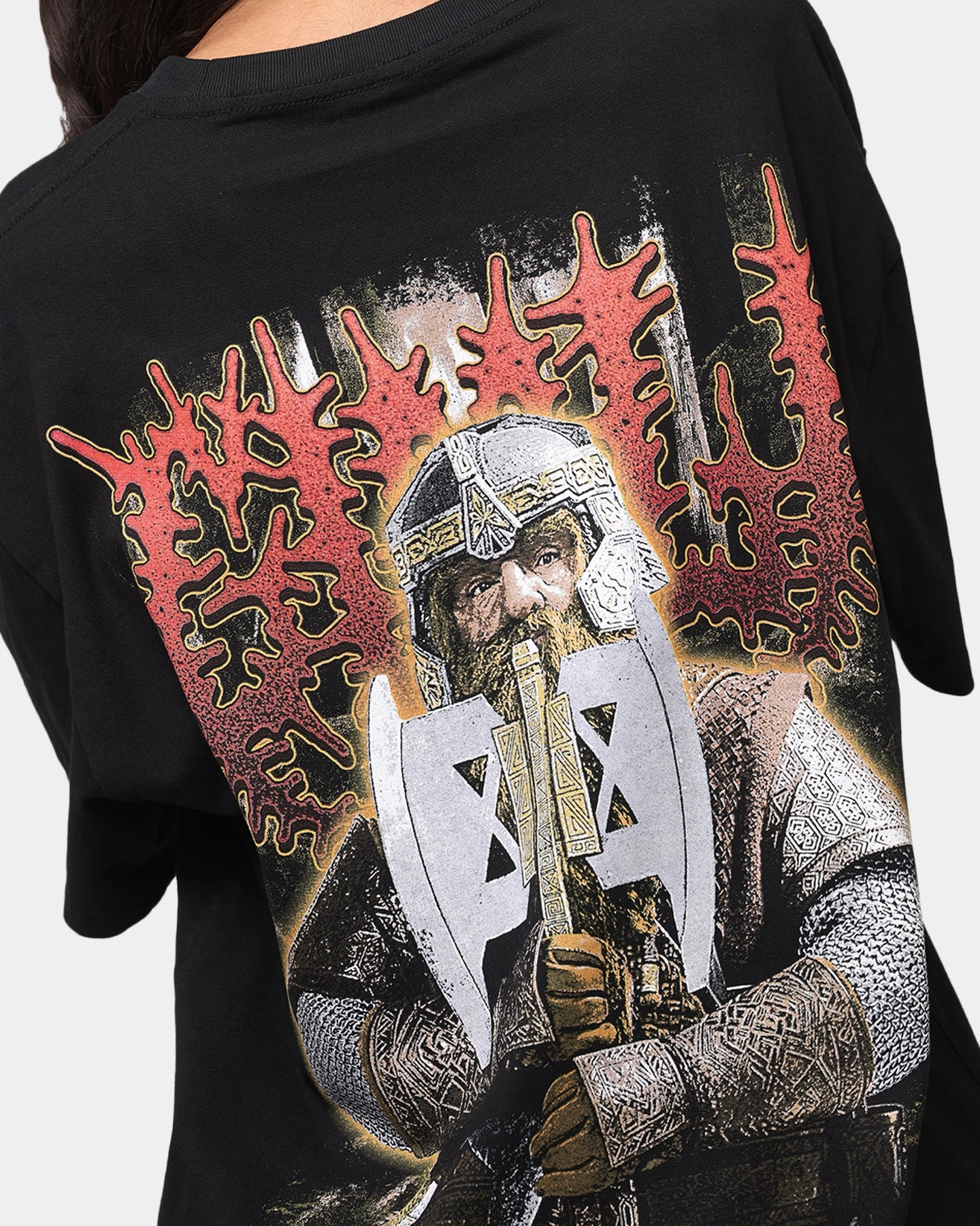 American Thrift X The Lord Of The Rings Gimli Heavy T-Shirt Black