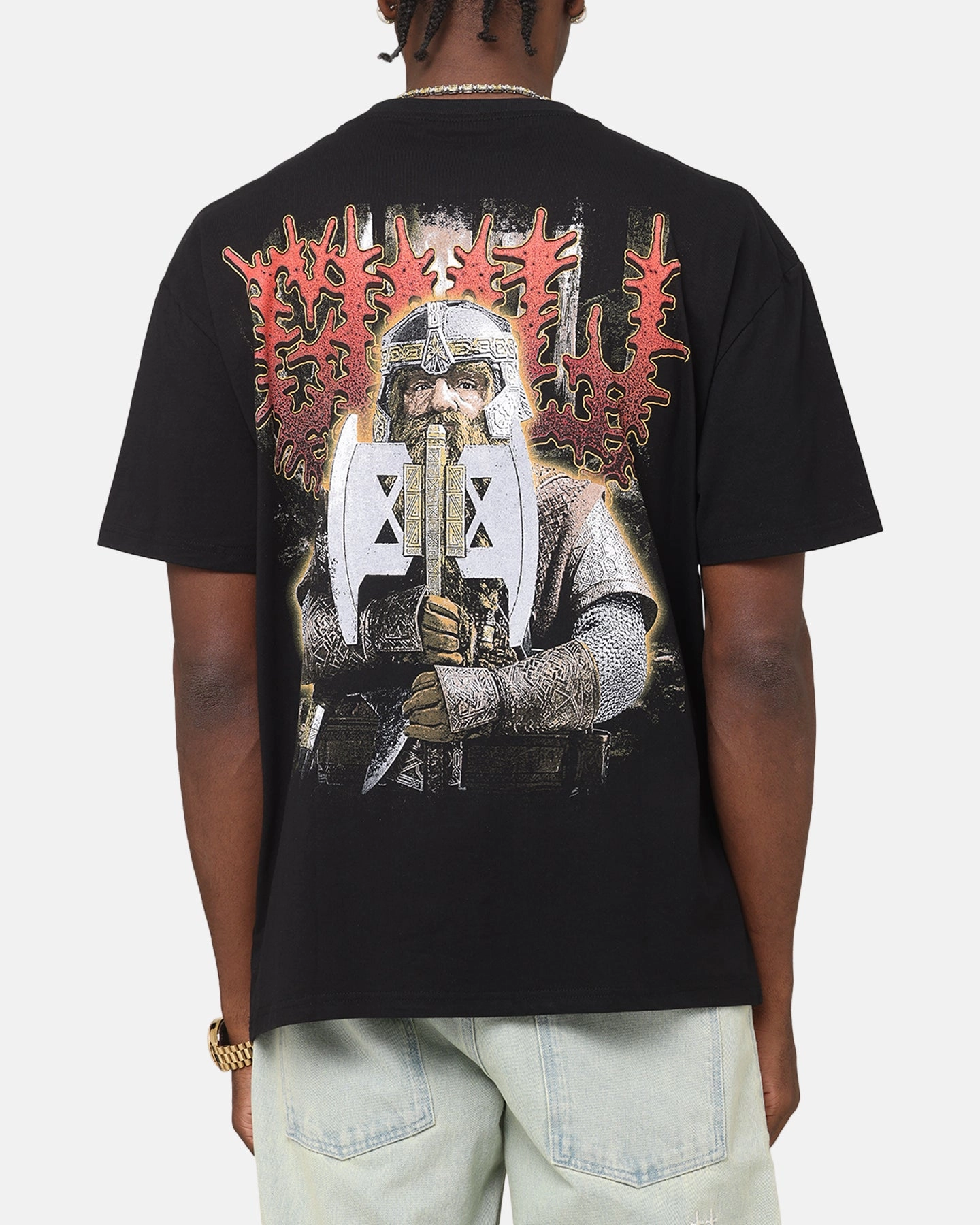 American Thrift X The Lord Of The Rings Gimli Heavy T-Shirt Black