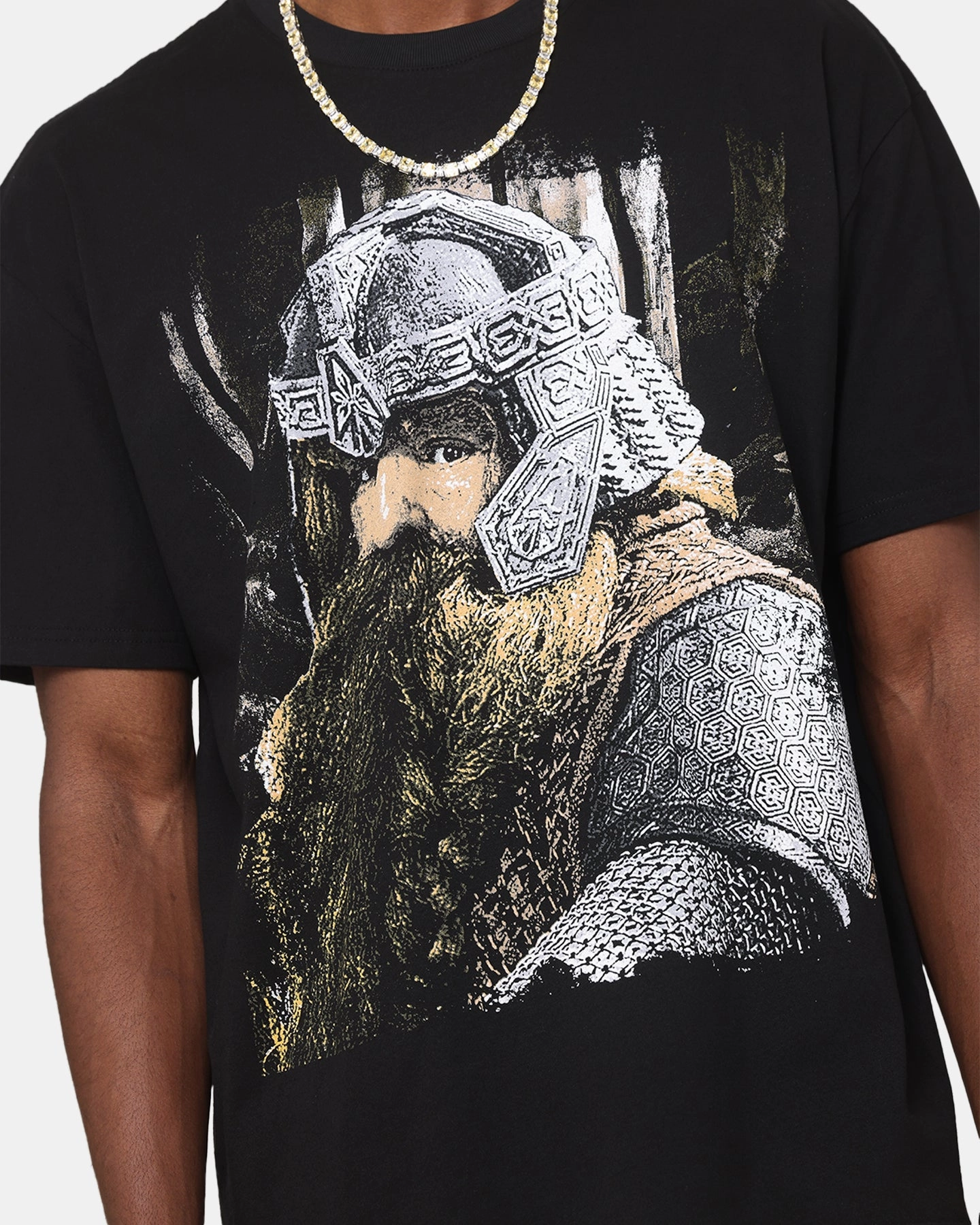 American Thrift X The Lord Of The Rings Gimli Heavy T-Shirt Black