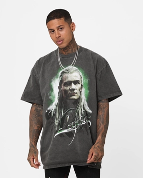 American Thrift X The Lord Of The Rings Legolas Heavyweight Vintage T-Shirt Black Wash