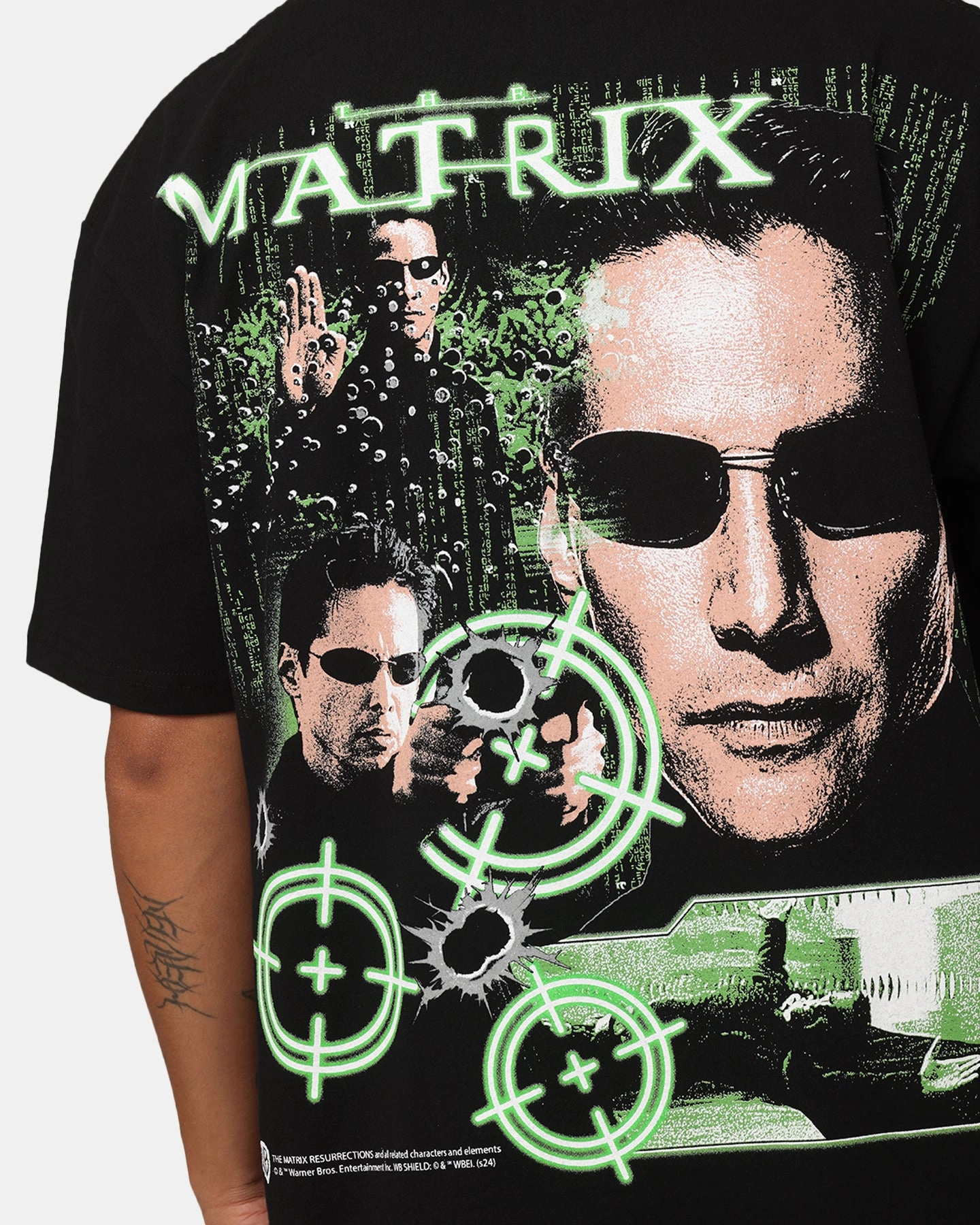 American Thrift X The Matrix Neo Bullets Heavy T-Shirt Black
