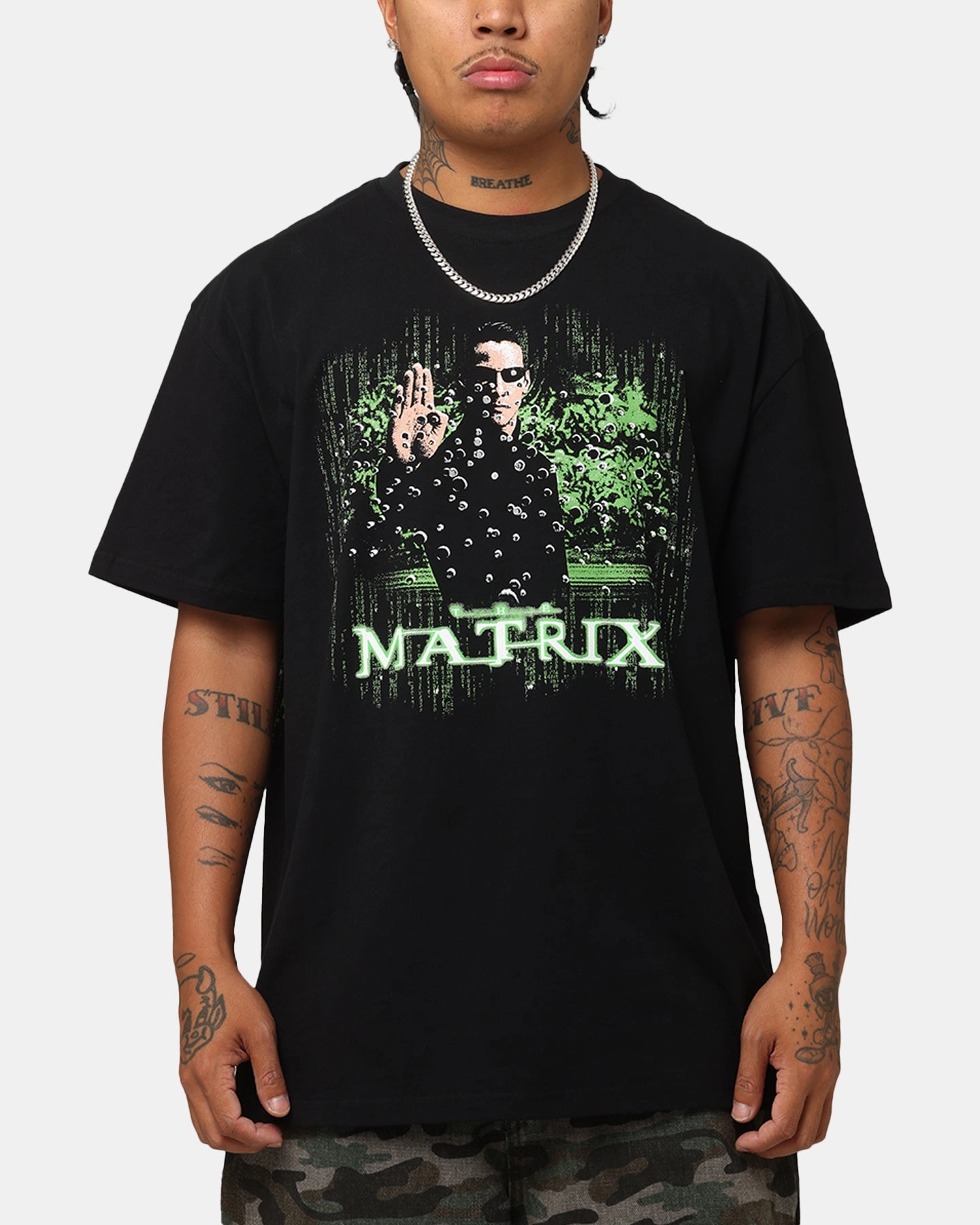 American Thrift X The Matrix Neo Bullets Heavy T-Shirt Black